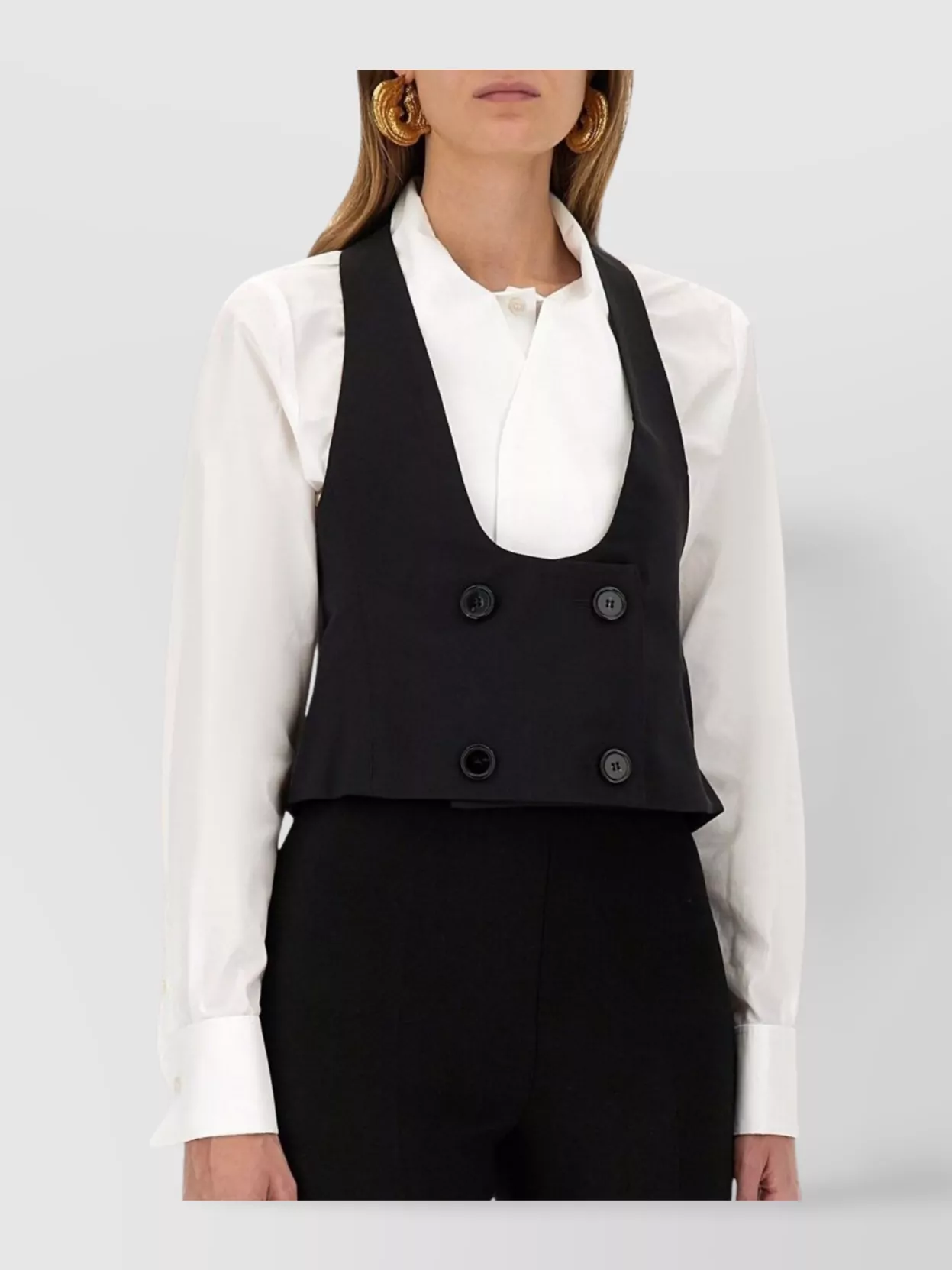 Nina Ricci Sleeveless Cropped Top For Modern Style