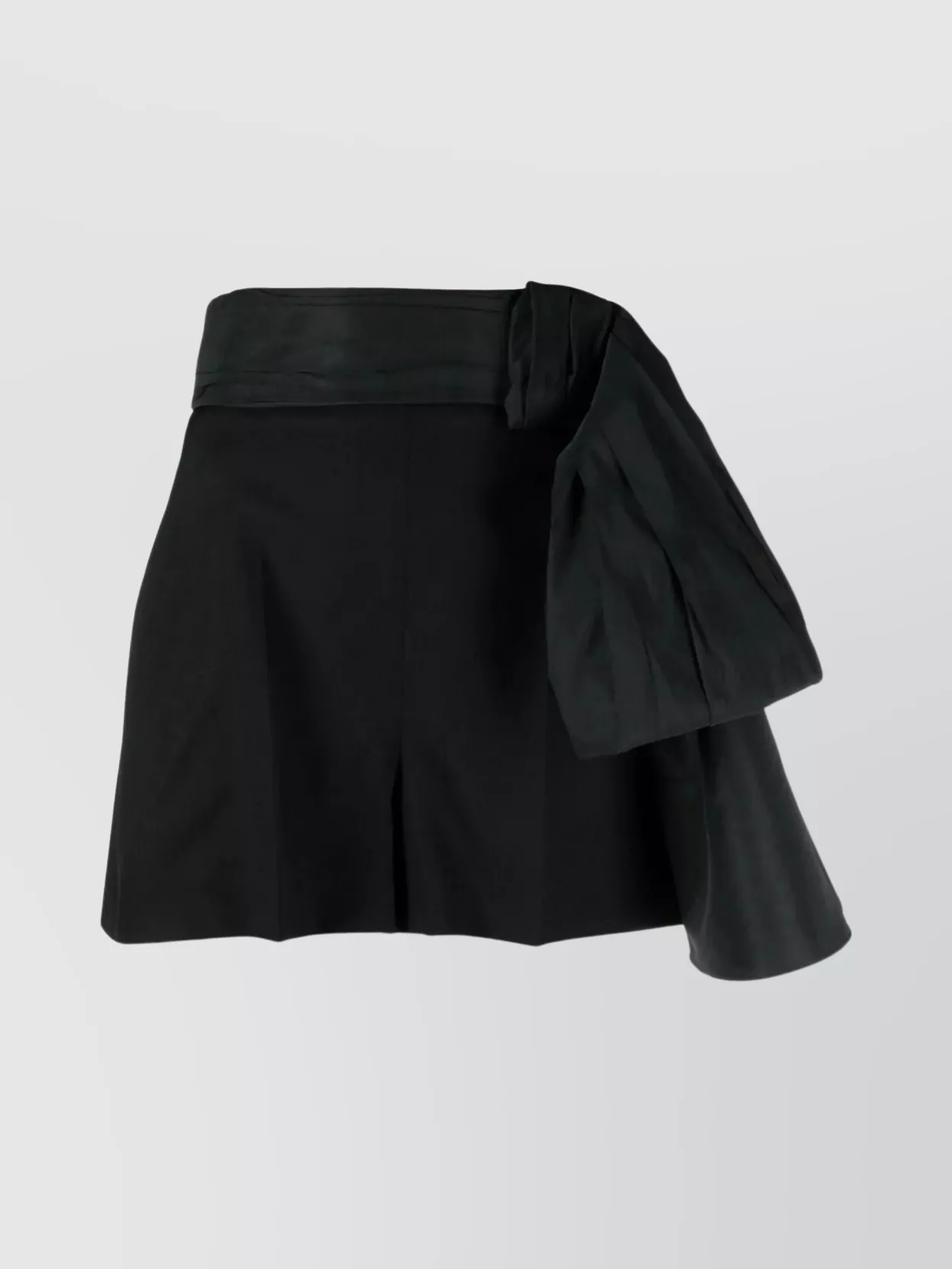 Shop Alexander Mcqueen Wool High Waist A-line Shorts In Black