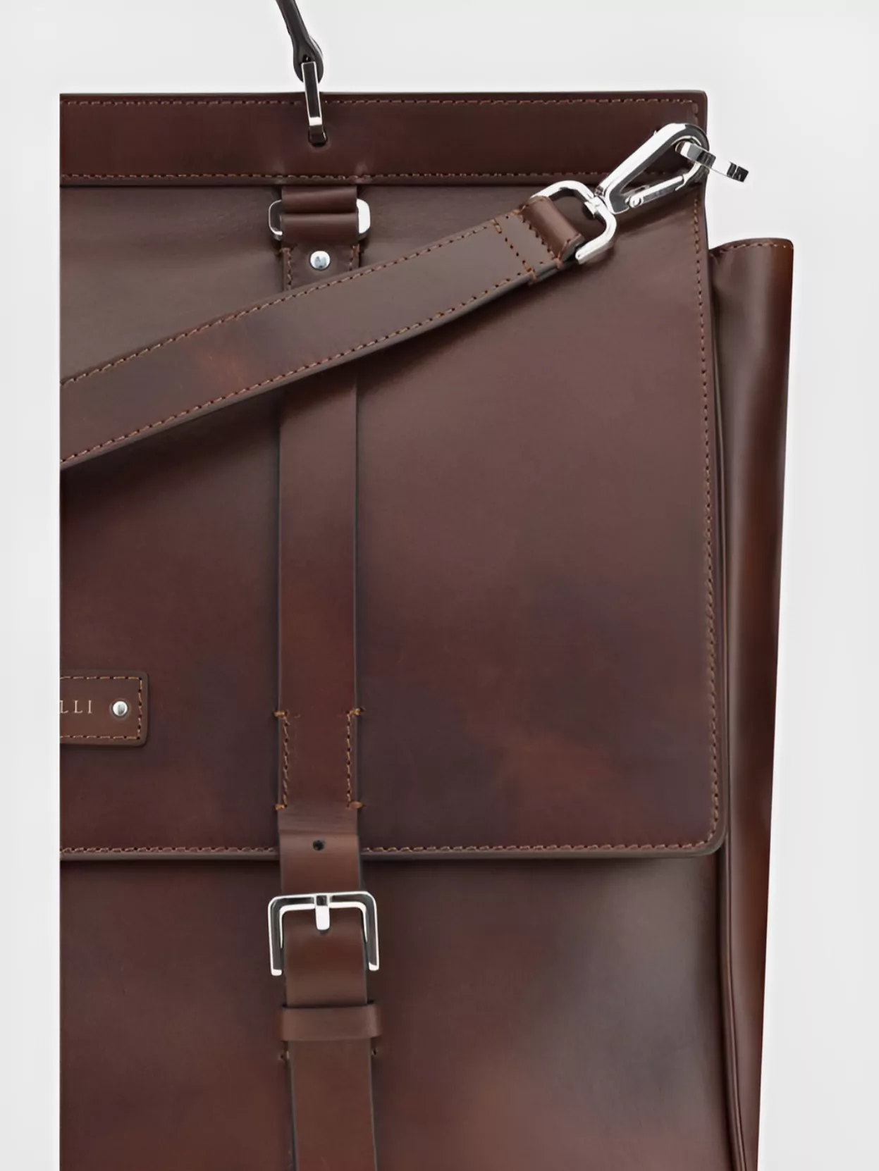 Brunello Cucinelli Functional Leather Travel Bag With Adjustable Straps
