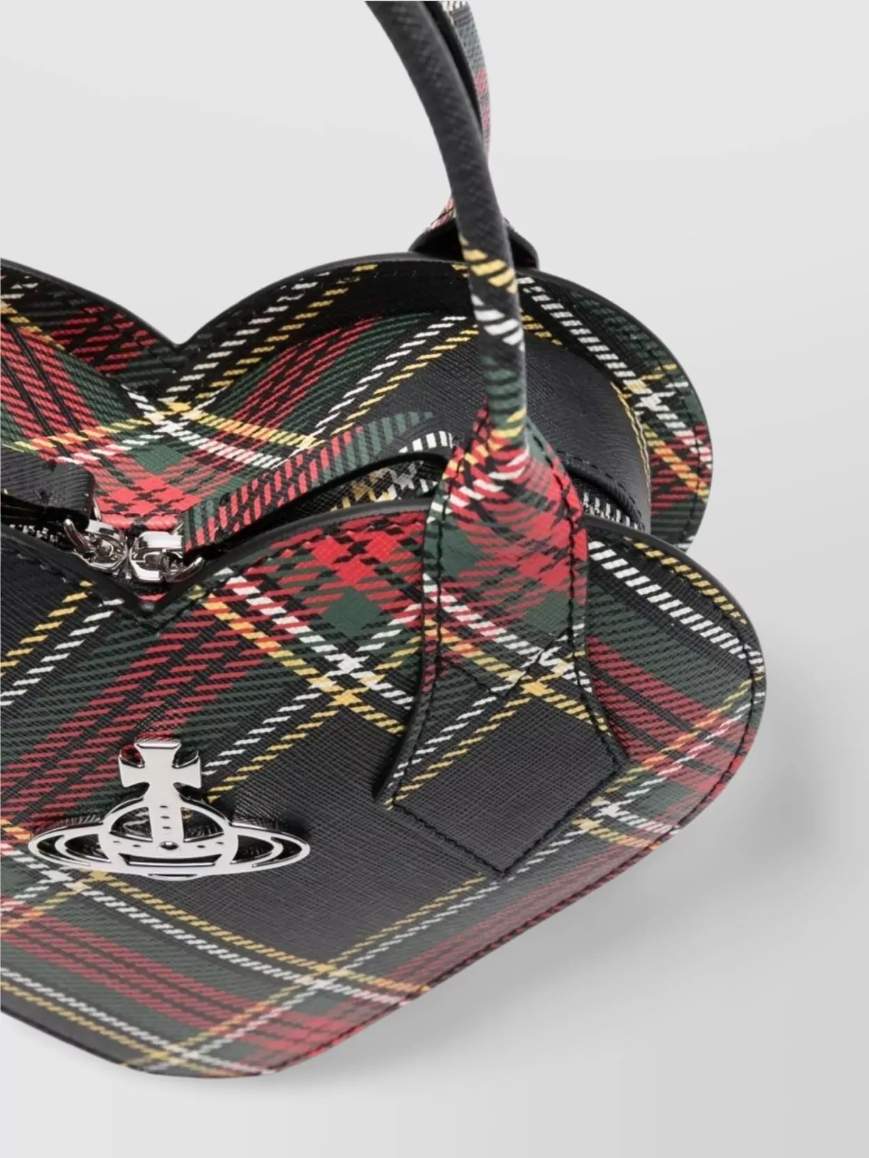 Vivienne Westwood Heart Check Plaid Shoulder Bag