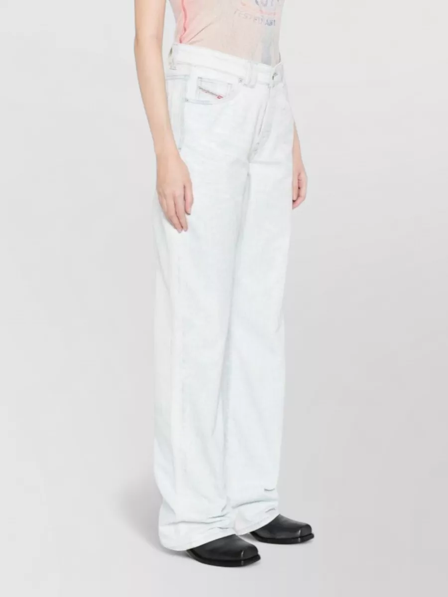 Diesel Denim High-Rise Straight-Leg Jeans