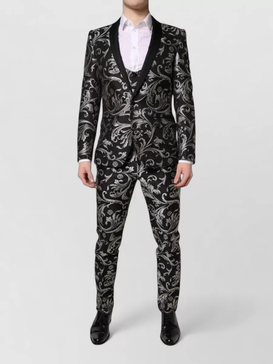 Dolce&Gabbana jacquard three piece suit