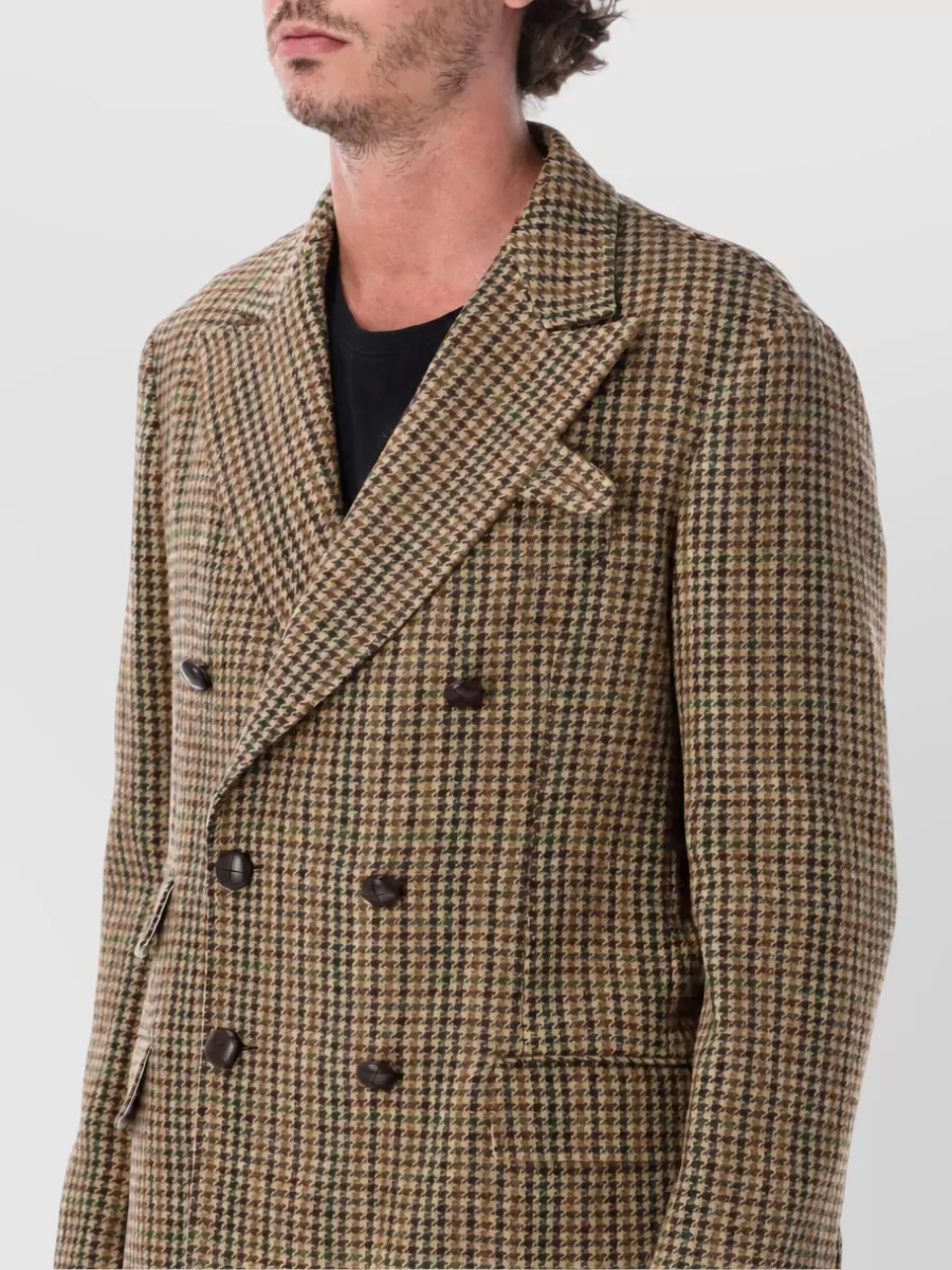 Fortela Wool Tweed Regular-Fit Double-Breasted Coat