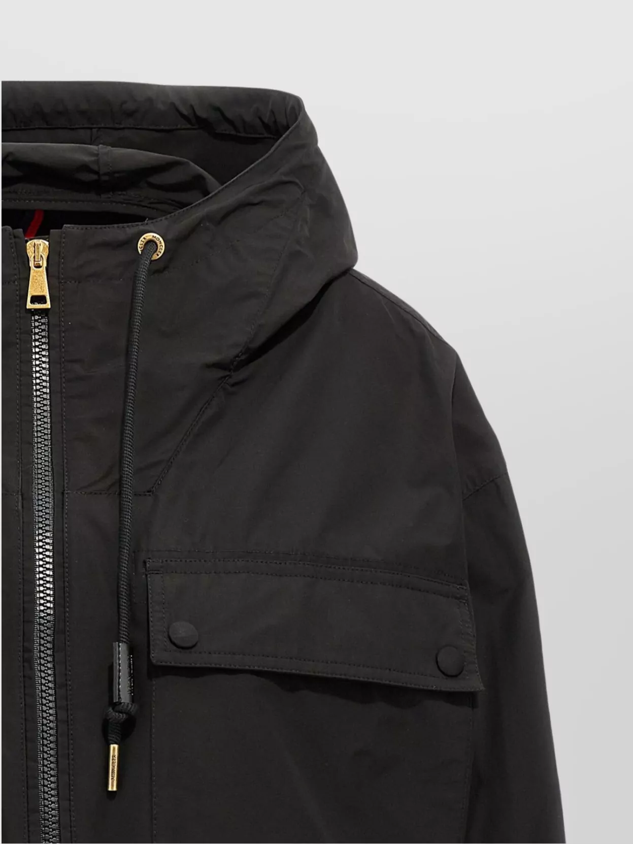 Moncler Snap Button Pockets Hooded Parka With Elasticated Cuffs