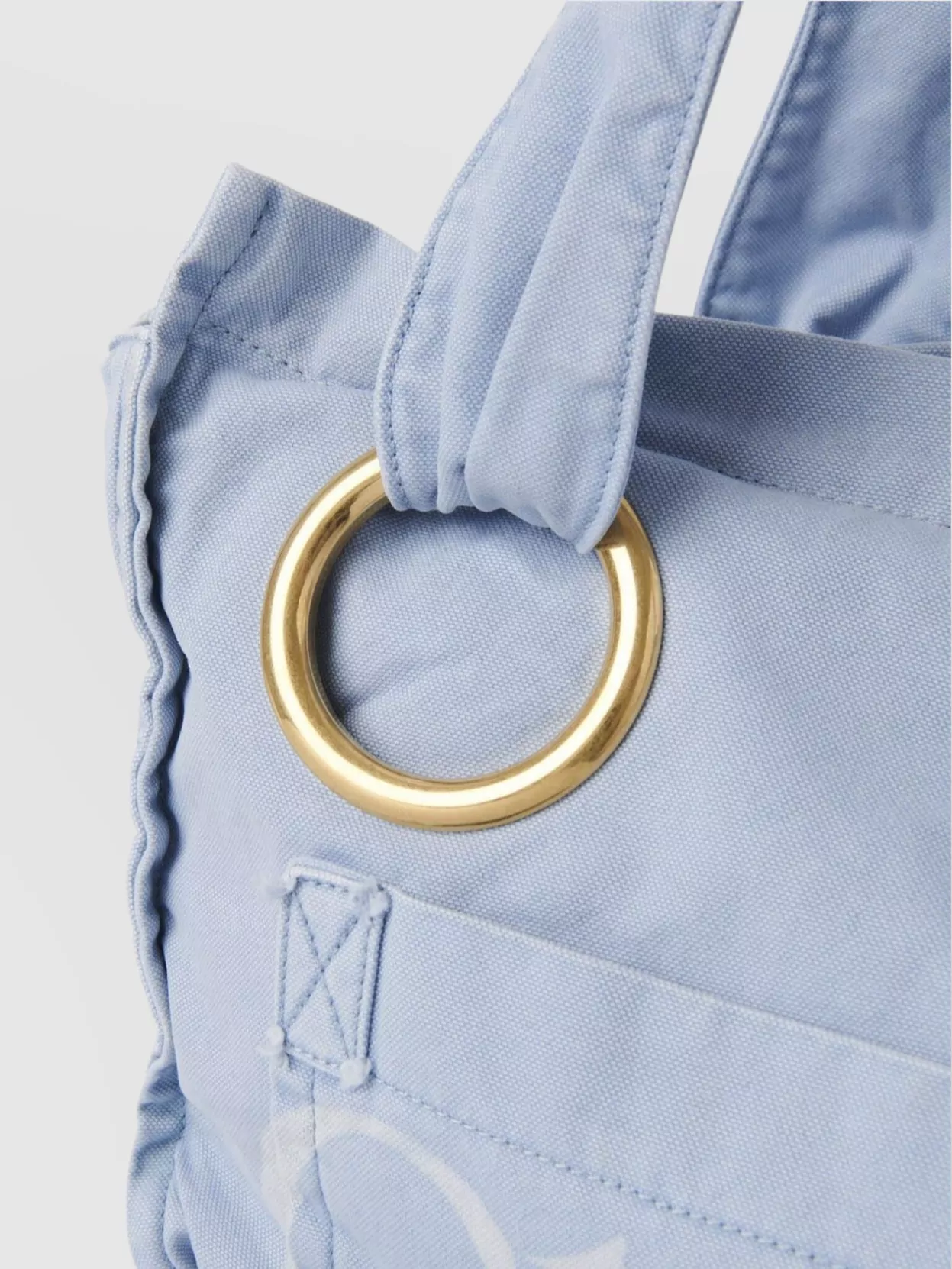 Chloé Plage Printed Cotton-canvas Tote In Blue