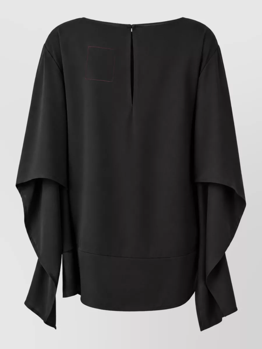 Uma Wang Wide-Neckline Kimono-Sleeve Blouse