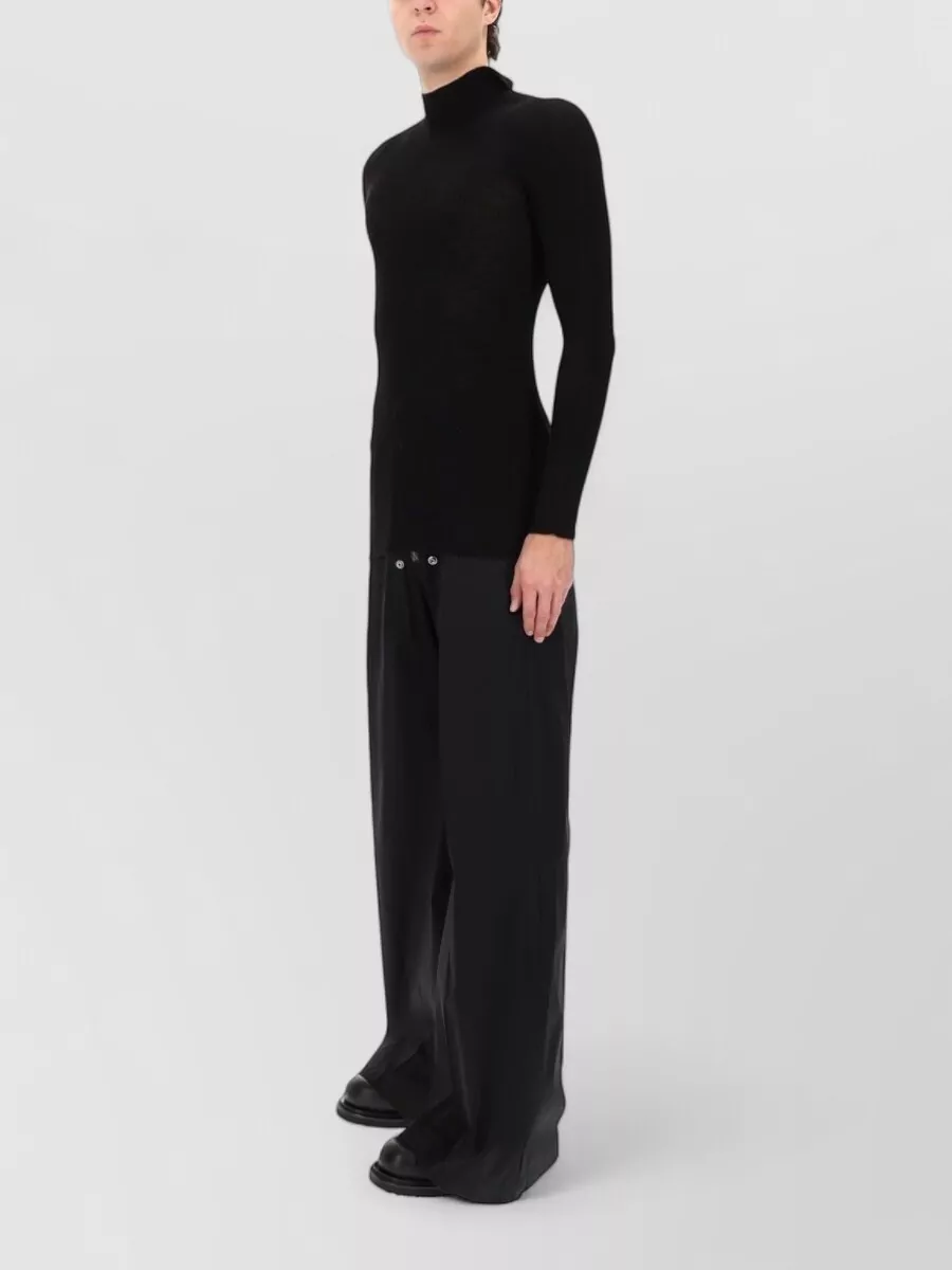 Rick Owens Tabard Rib Knit Long Sleeve Sweater