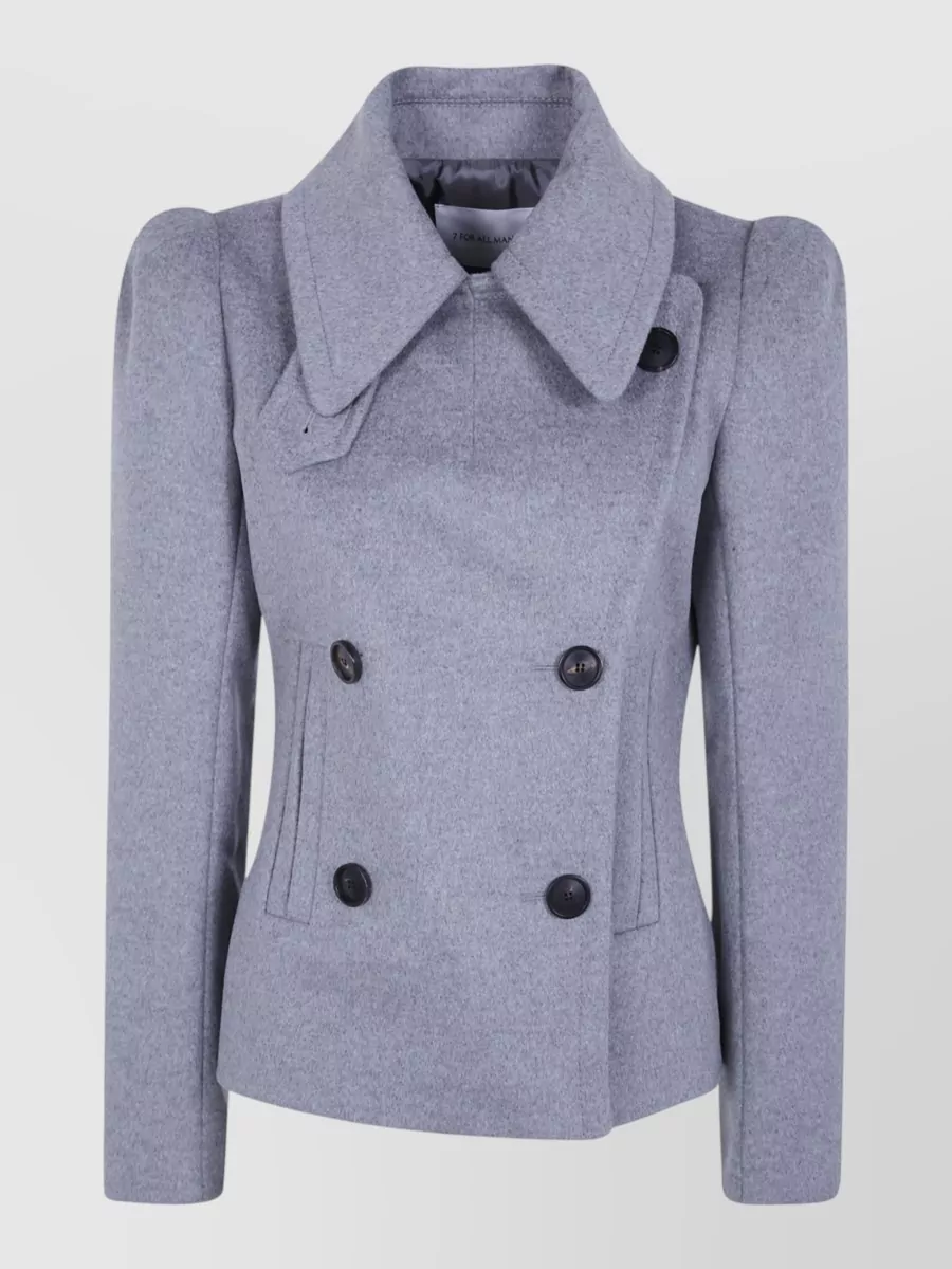 7 For All Mankind Virgin Wool Double-breasted Jacket