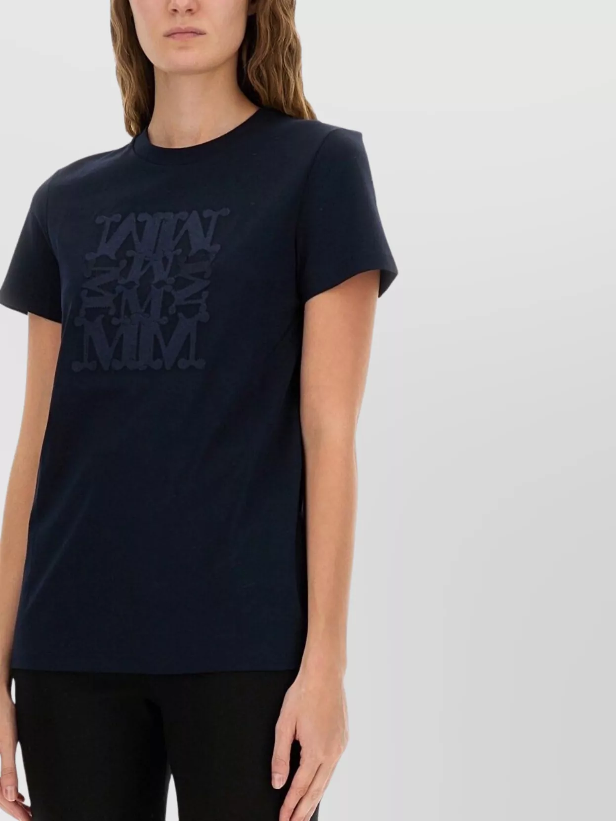 Max Mara Short Sleeve Crew Neck T-Shirt With Straight Hem