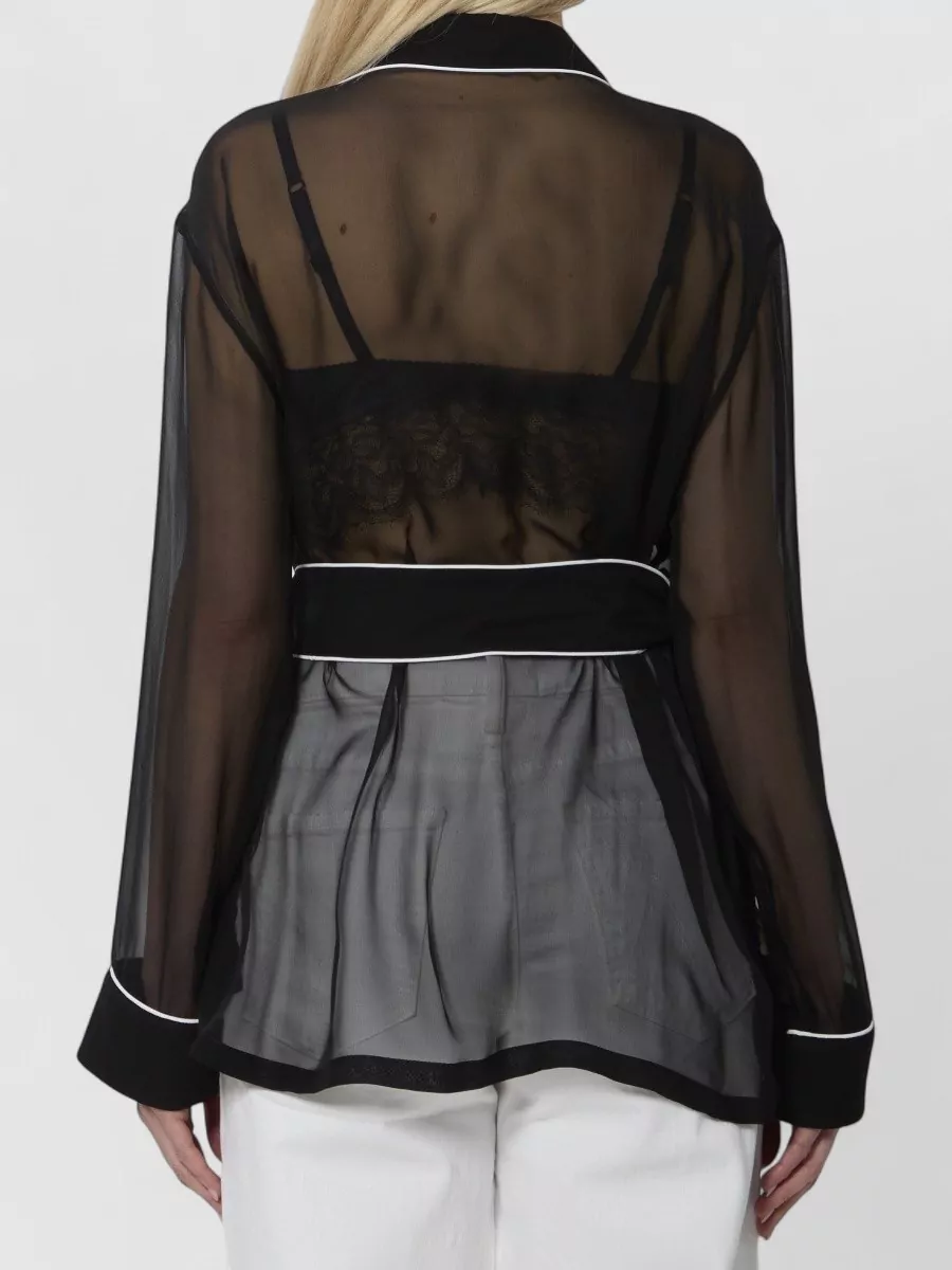Dolce&Gabbana Silk Belted Shirt Robe