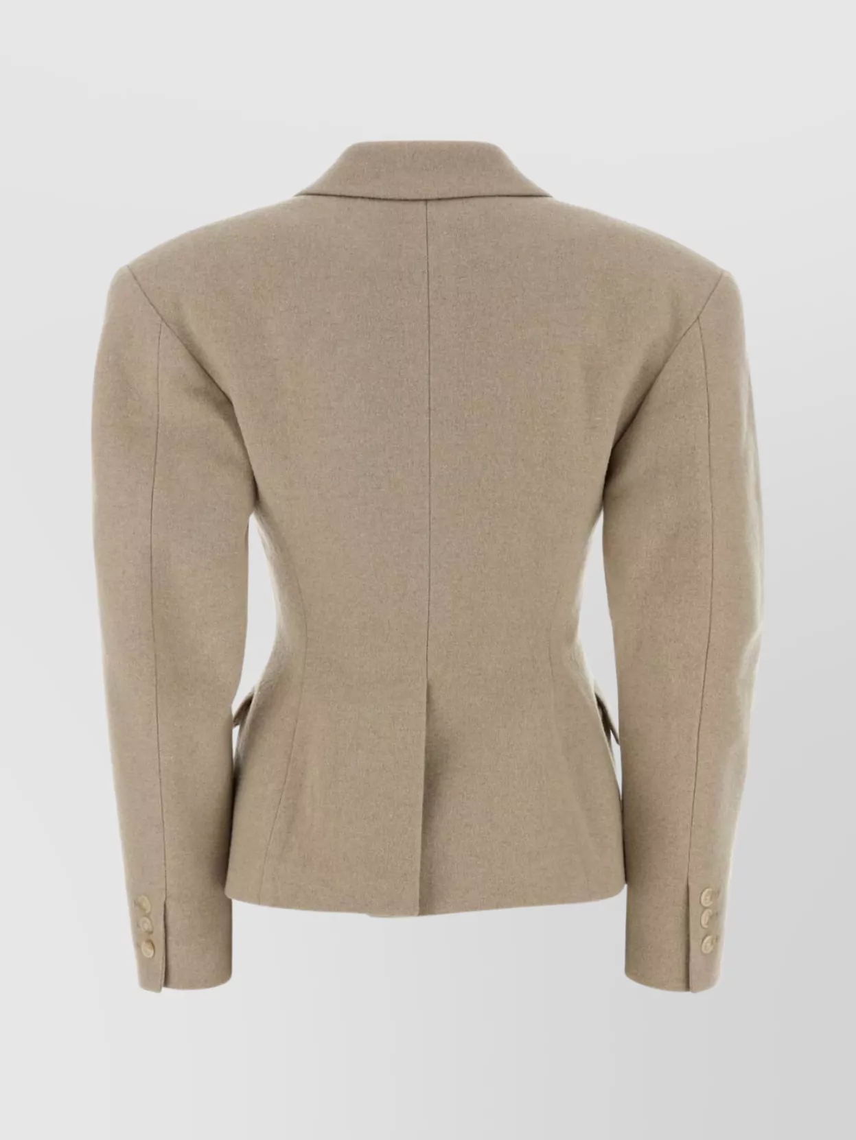 The Andamane Tailored Wool Blazer Structured Shoulders In Neutral