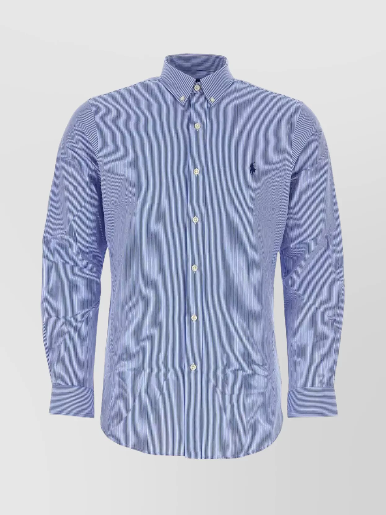 Shop Polo Ralph Lauren Embroidered Stretch Poplin Shirt With Cuffed Sleeves