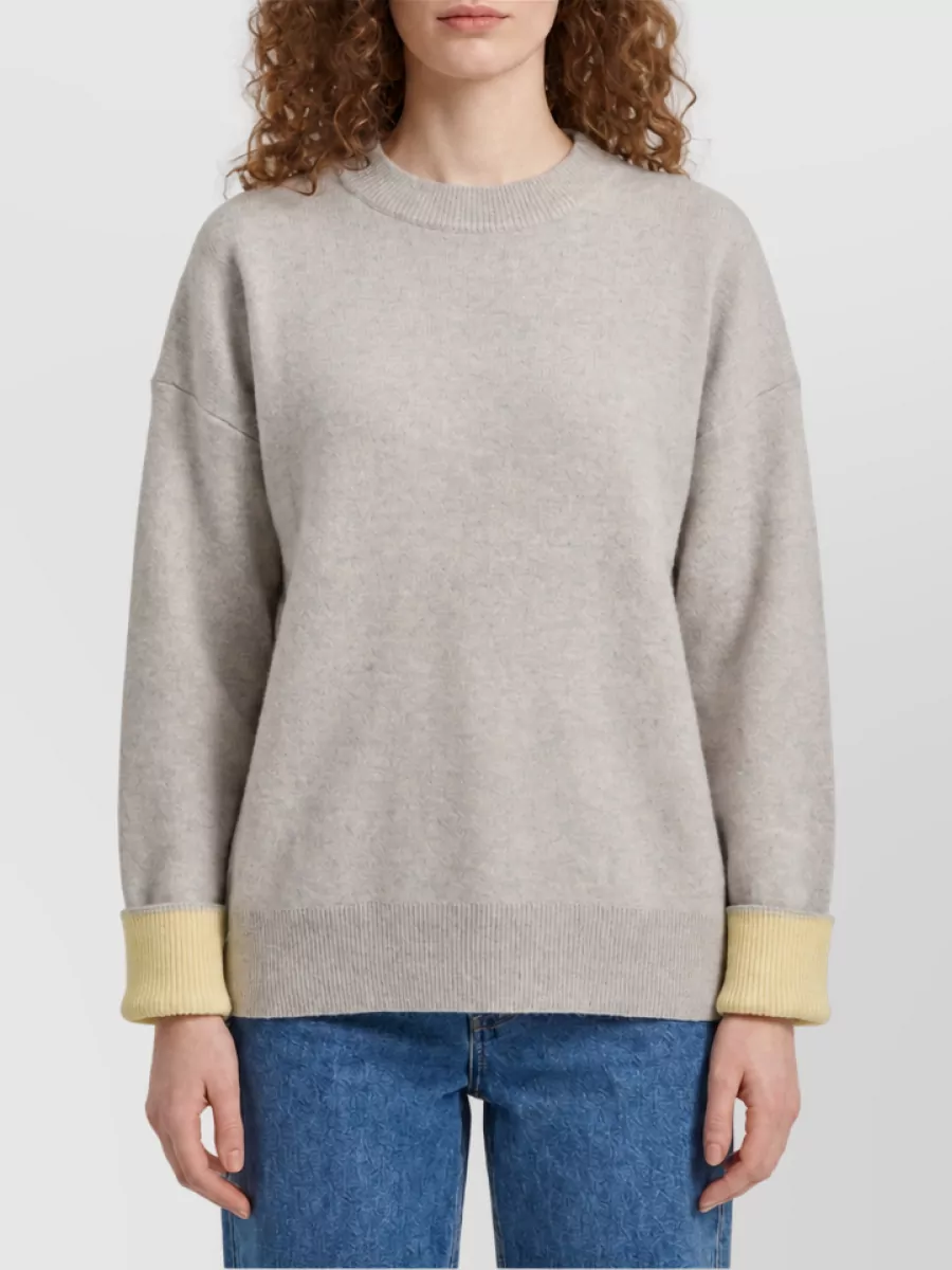 The Frankie Shop wool relaxed-fit ribbed-trim sweater