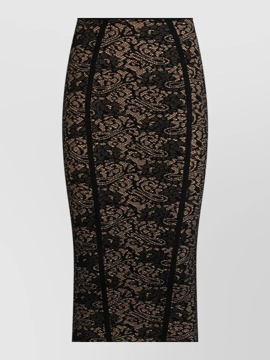 Elisabetta Franchi patterned fitted midi pencil skirt