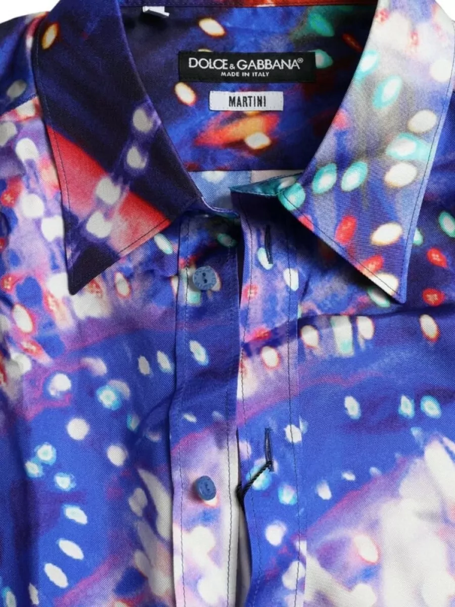 Dolce&Gabbana Silk Printed Slim-Fit Shirt