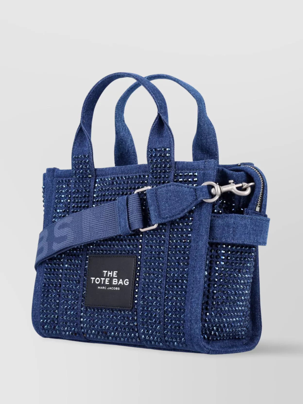 MARC JACOBS CRYSTAL STUDDED SMALL DENIM TOTE