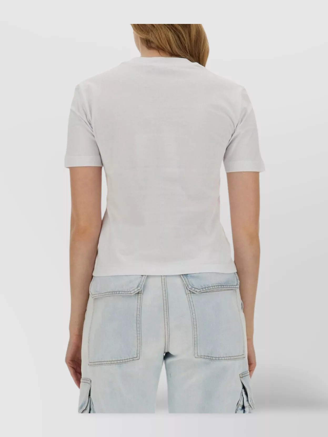Msgm Logo Crew Neck Graphic Print T-Shirt