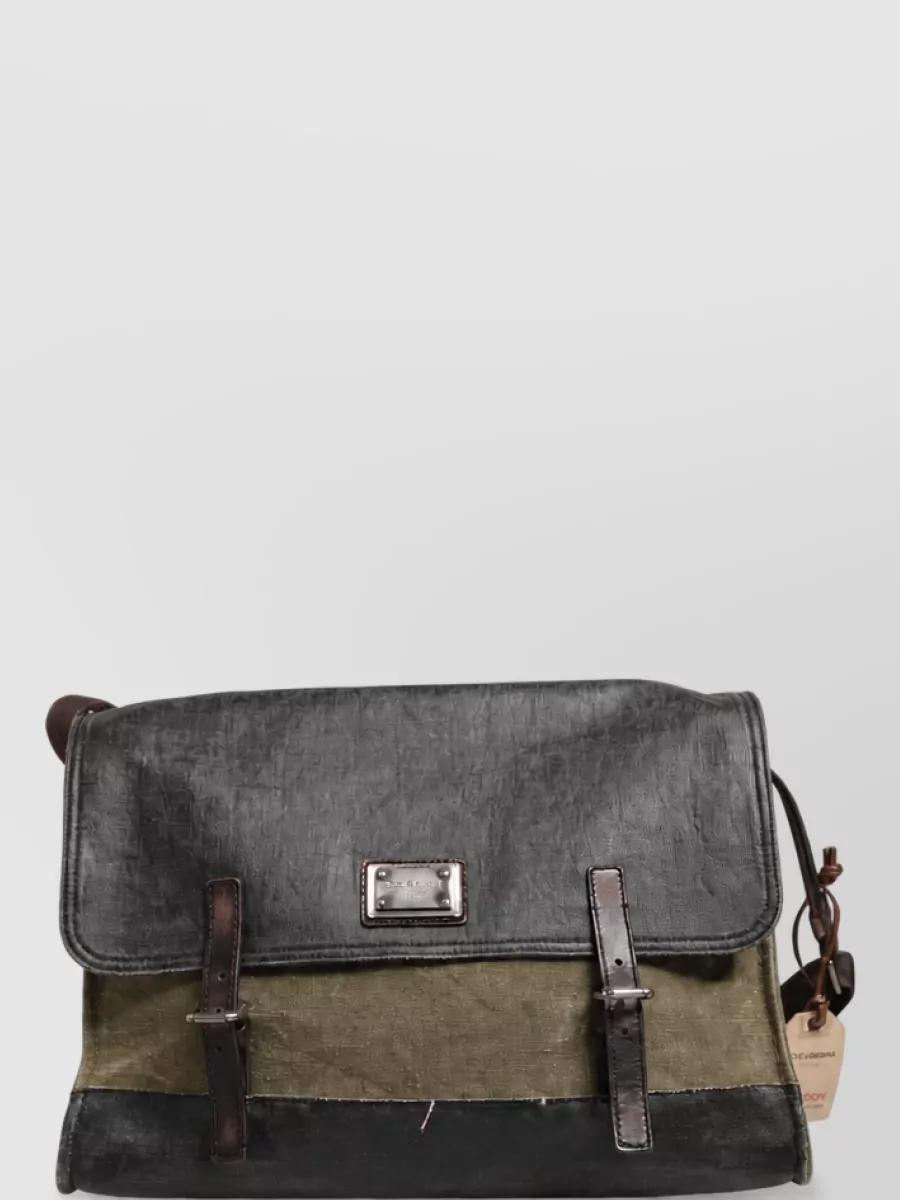 Dolce&Gabbana leather messenger crossbody bag