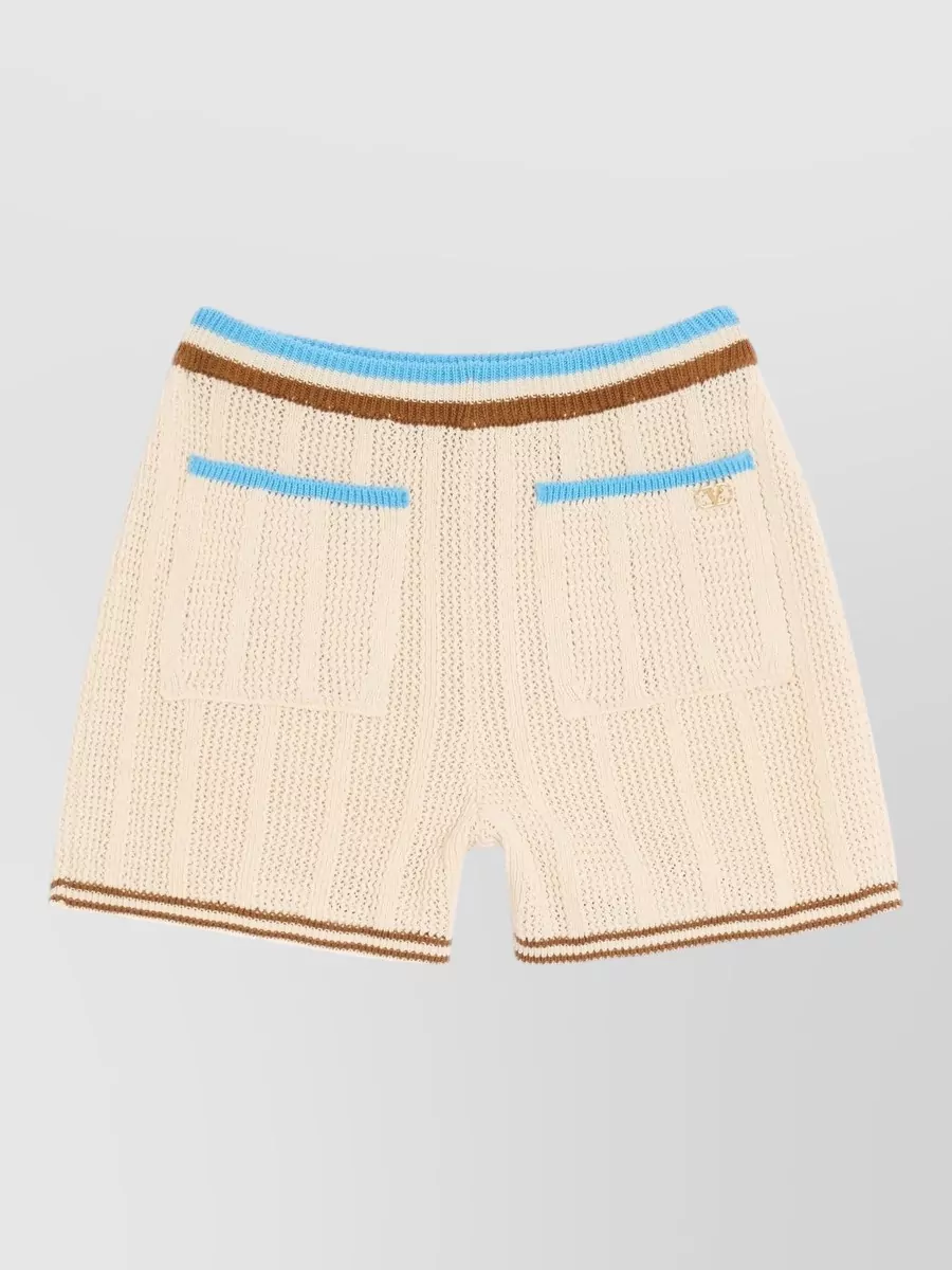 Valentino Garavani Ribbed Knit Knee-Length Shorts