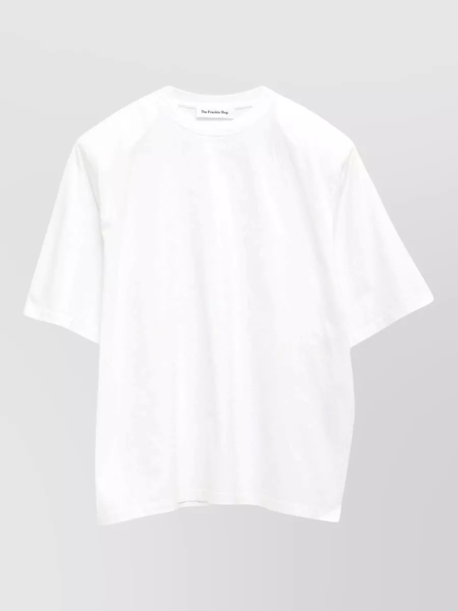 The Frankie Shop cotton oversized padded-shoulder short-sleeve t-shirt