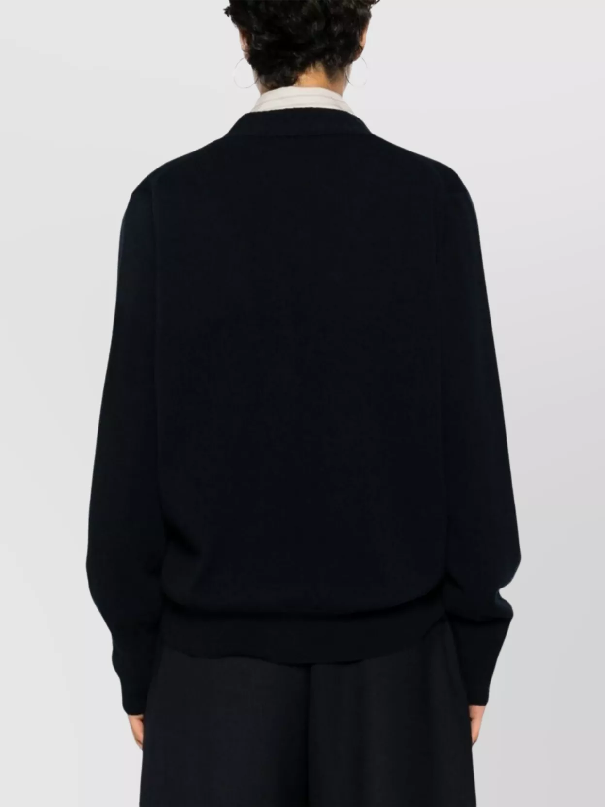 Studio Nicholson V-Neck Ribbed Knit Cardigan