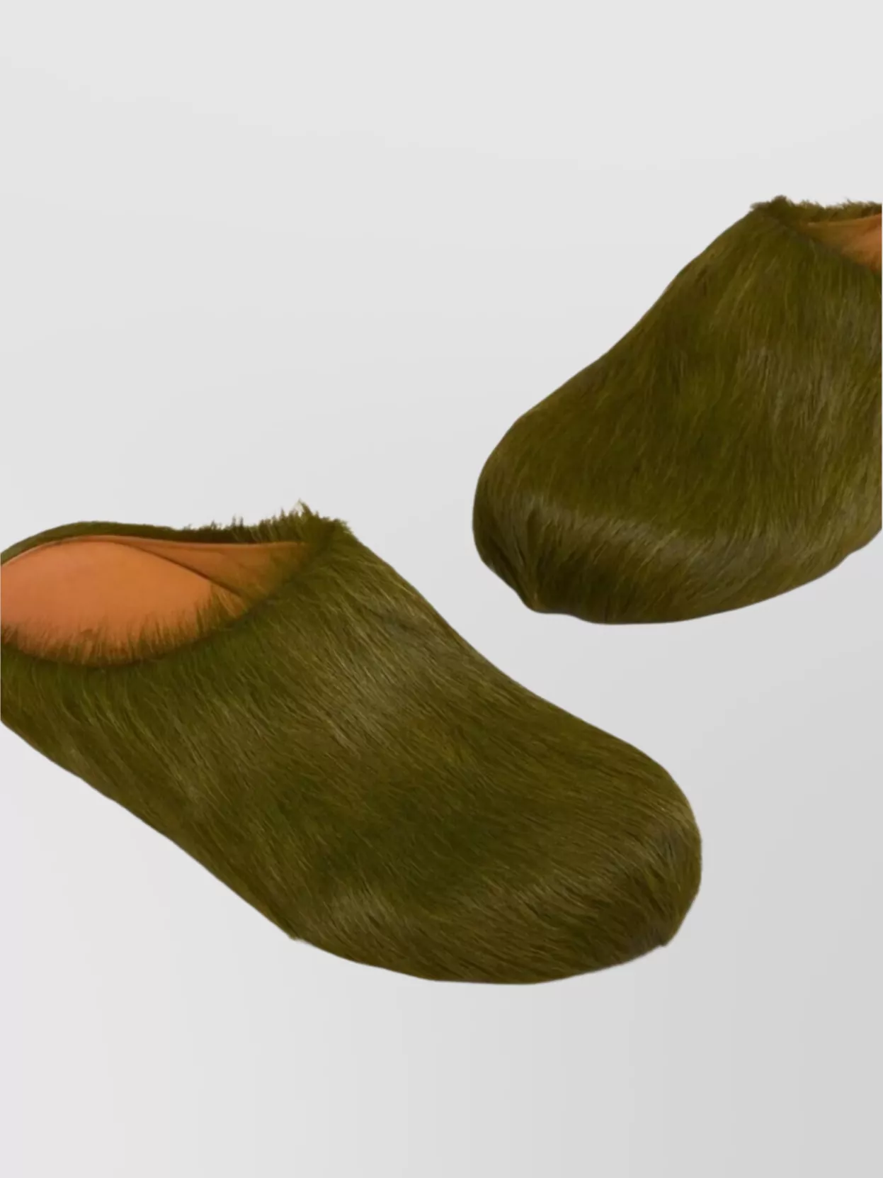 Marni Long Hair Calfskin Fussbett Sabot