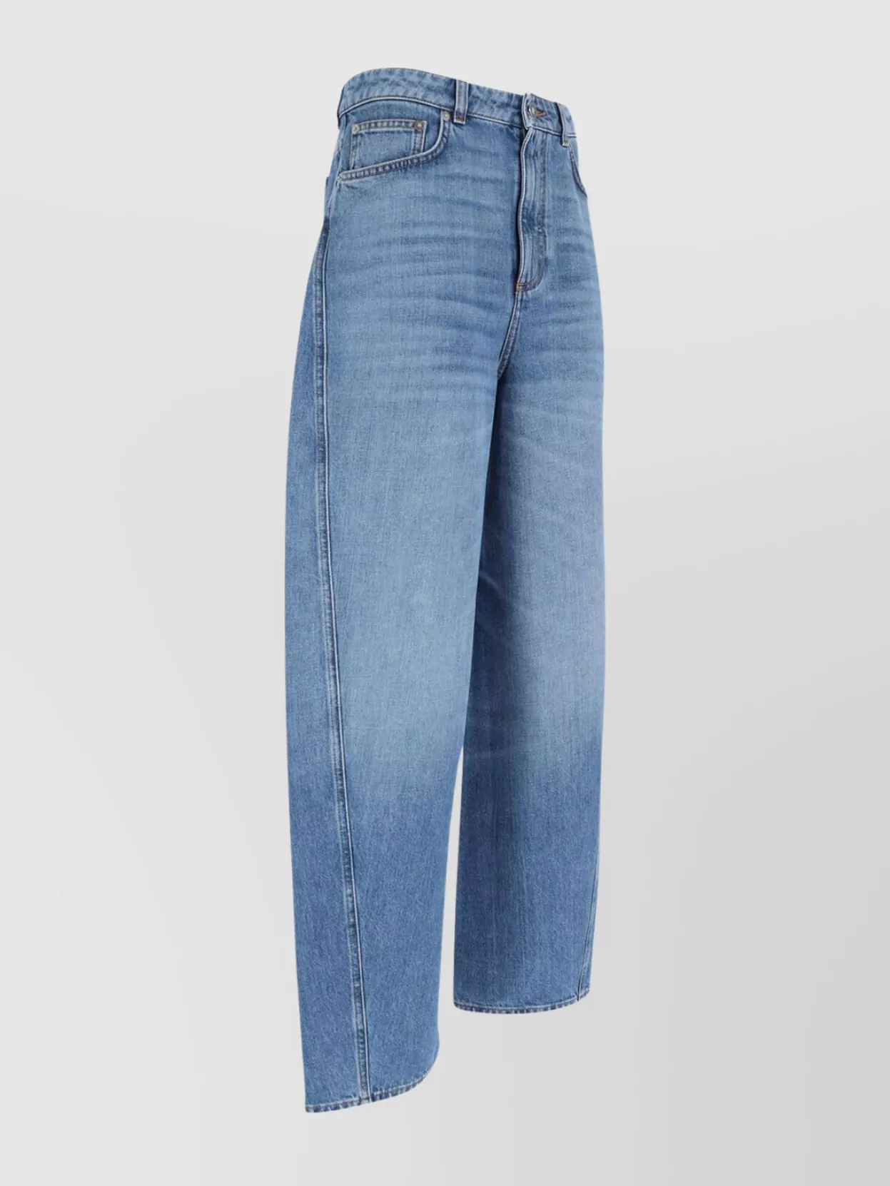 Givenchy Wide-Leg Five-Pocket Belt Loops Back Patch