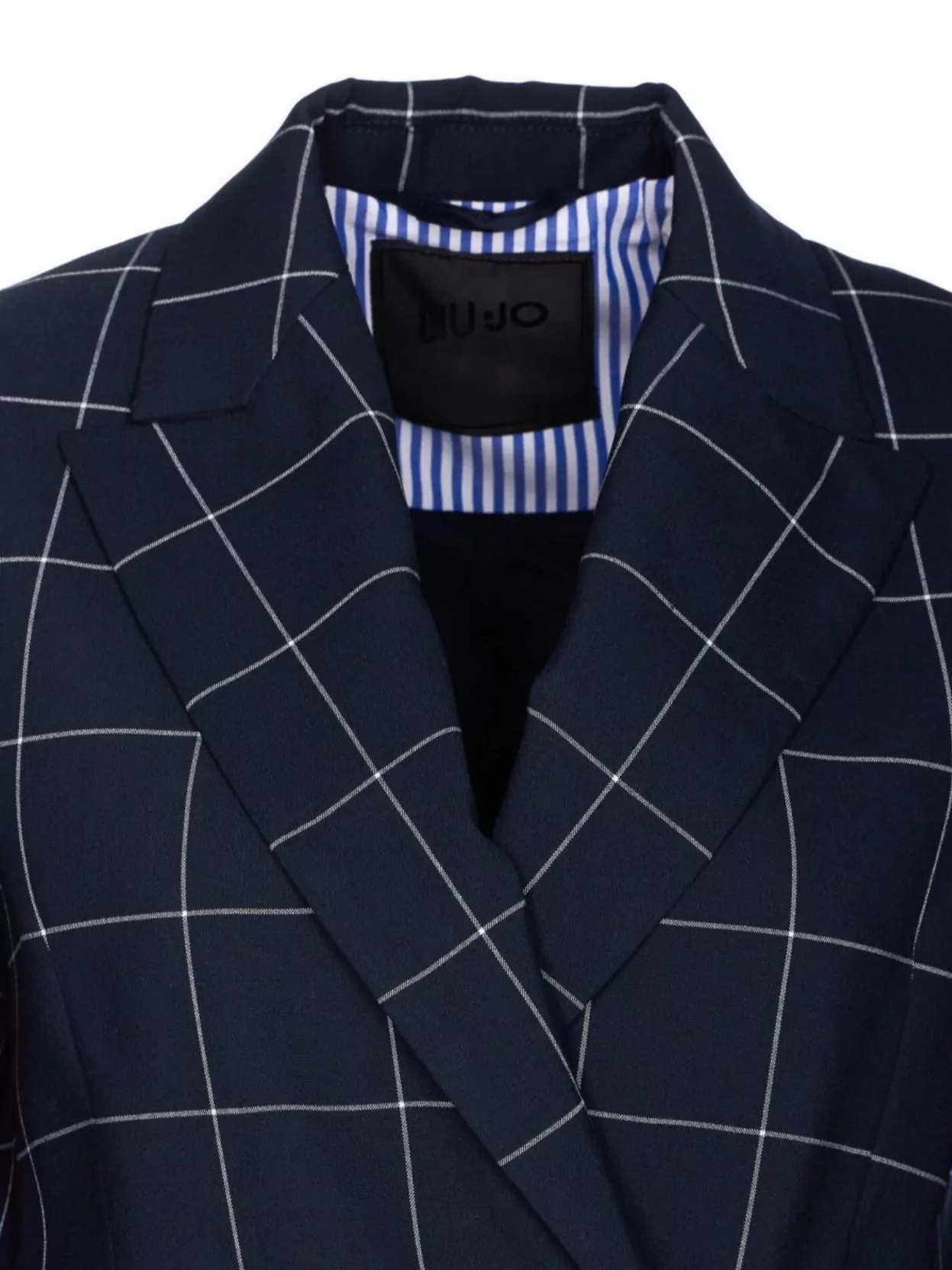 Liu •jo Check Motif Jacket Gold Buttons