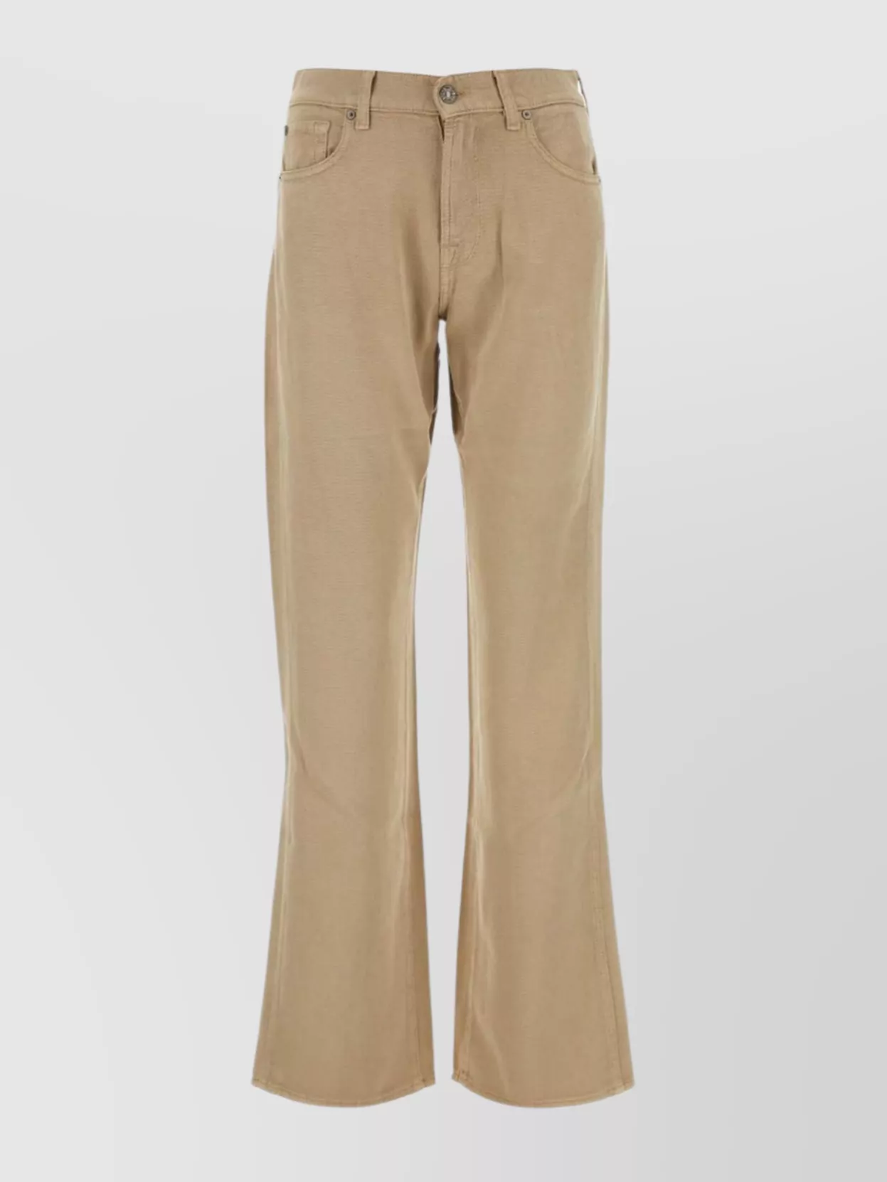 Shop 7 For All Mankind Tess Flared Trousers With Belt Loops And Back Pockets
