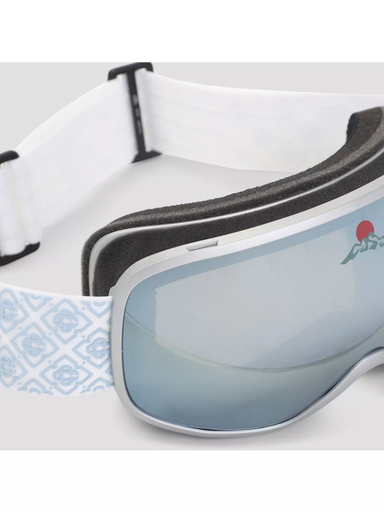Casablanca Geometric Pattern Mirrored Lens Sunglasses