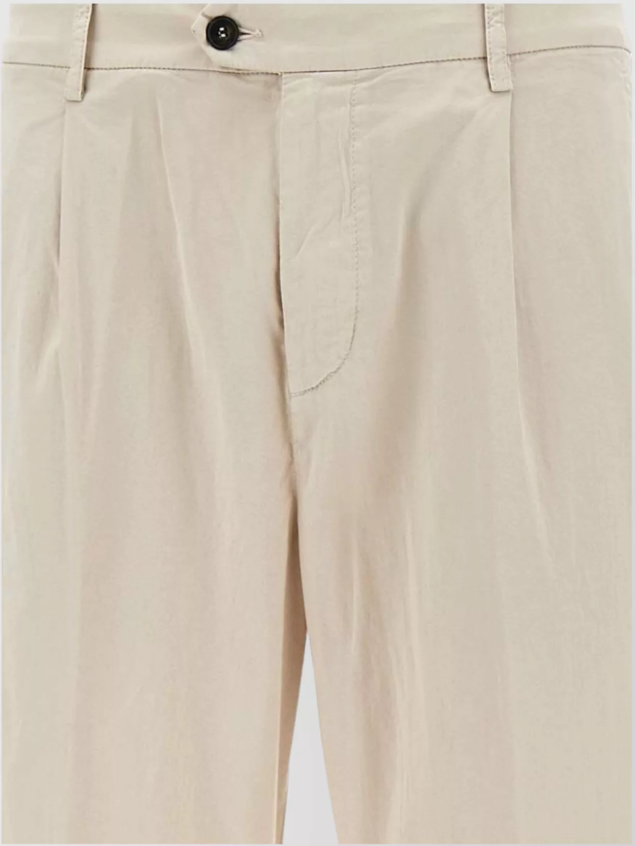 Eleventy Slim Fit Cotton And Silk Blend Trousers