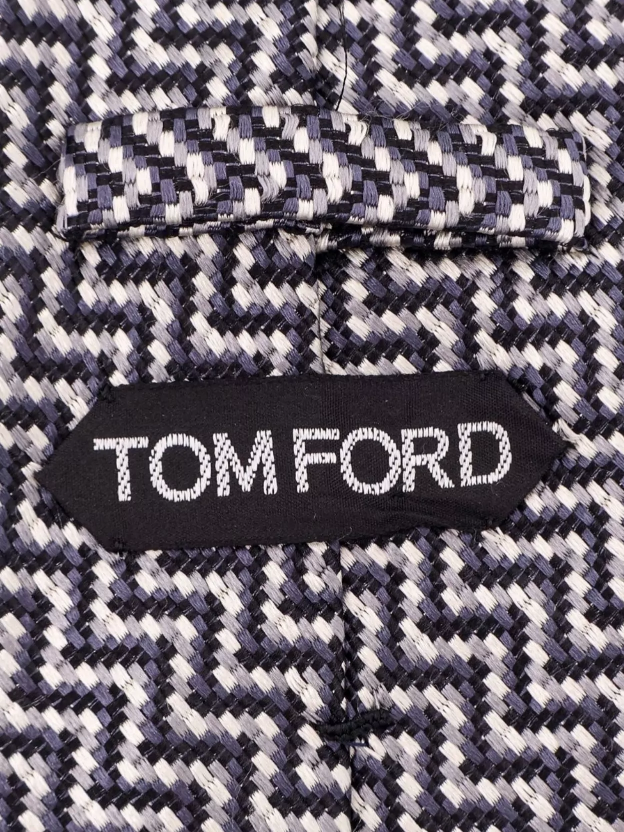 Tom Ford Micro-Pattern Chevron Slim Textured Tie