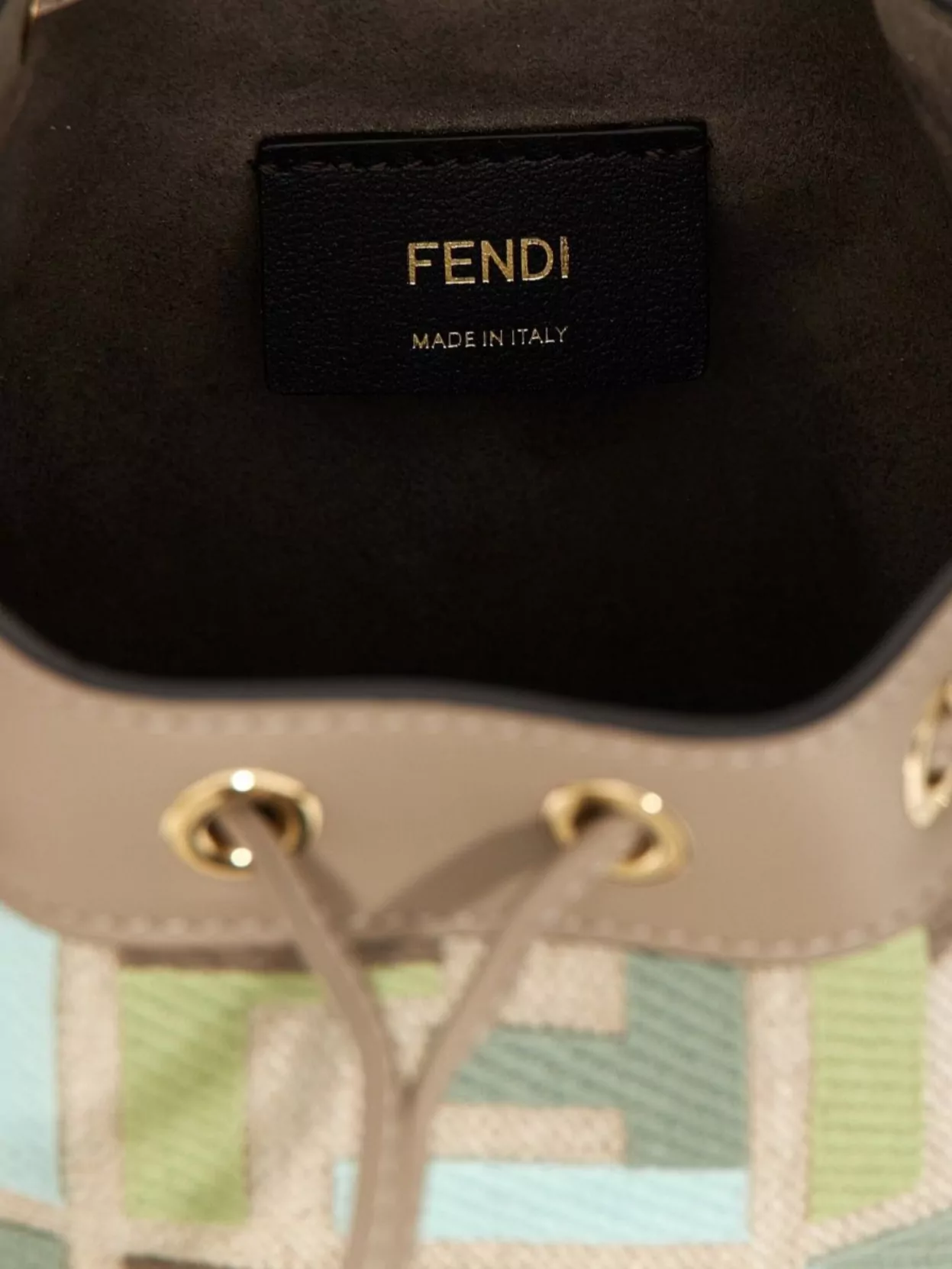 Shop Fendi "my Treasure" Bucket Bag In Metallic