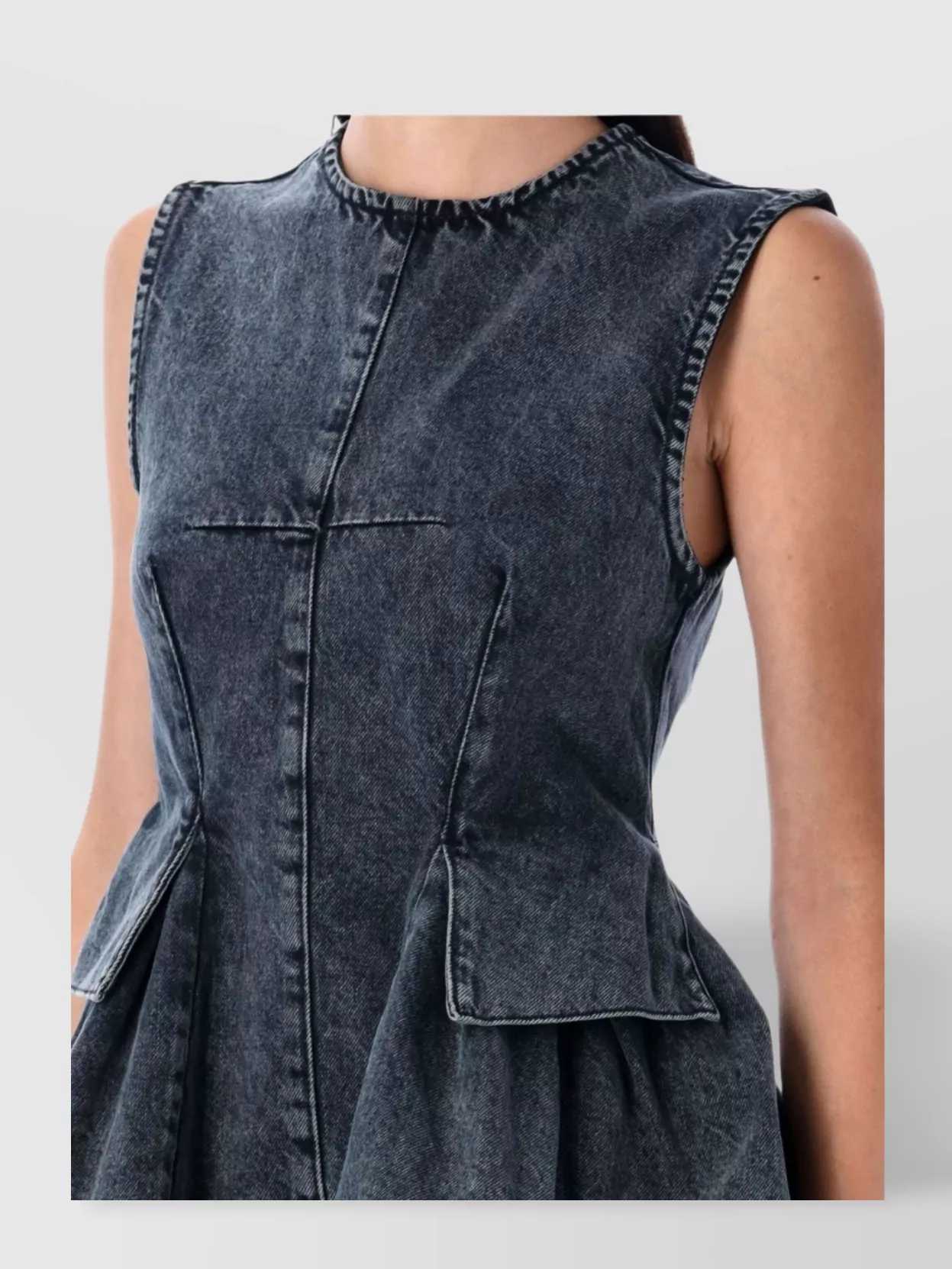 Remain Waist Fitted Peplum Sleeveless Top