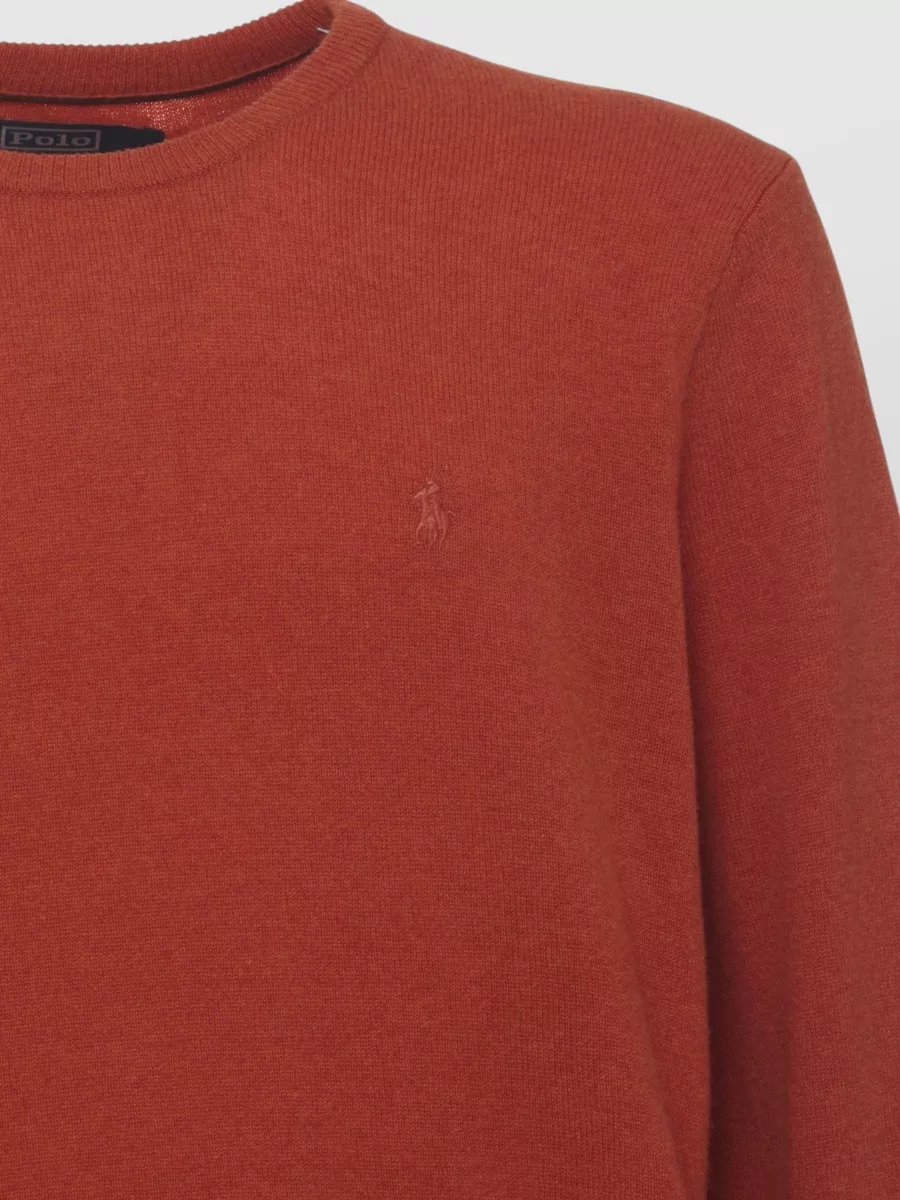 Ralph Lauren Wool Crew Neck Sweater Ribbed Trim