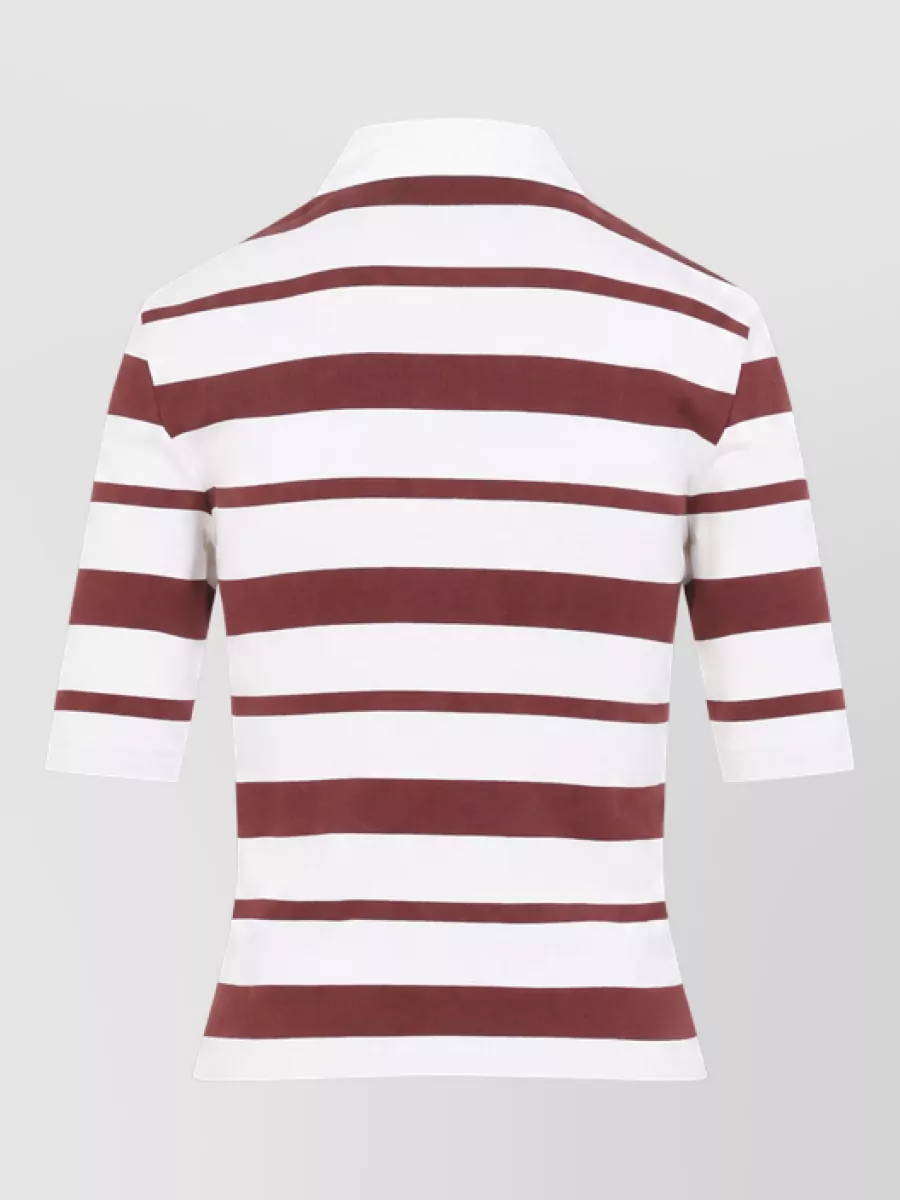 Acne Studios Striped Slim-Fit Short-Sleeve Polo Shirt
