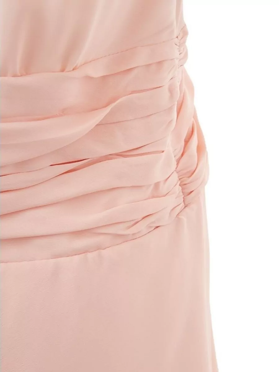 Lardini V-Neck Wrap Ruffled Asymmetric Midi Dress