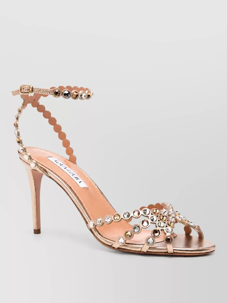 Aquazzura crystal-embellished lambskin sandals