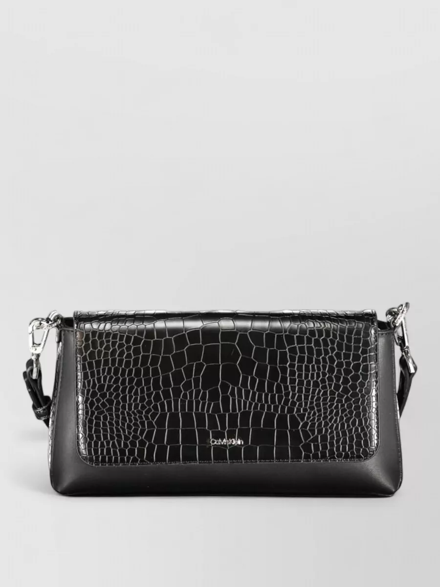 Calvin Klein croc embossed shoulder bag