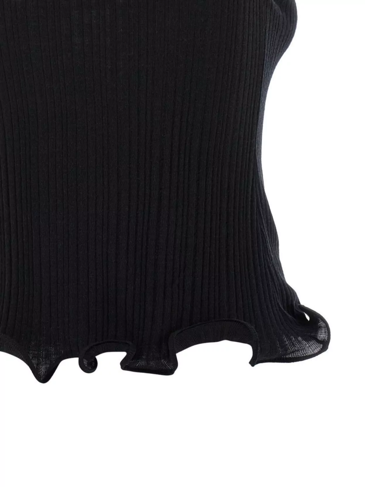 Fendi High Neck Sleeveless Ribbed Top
