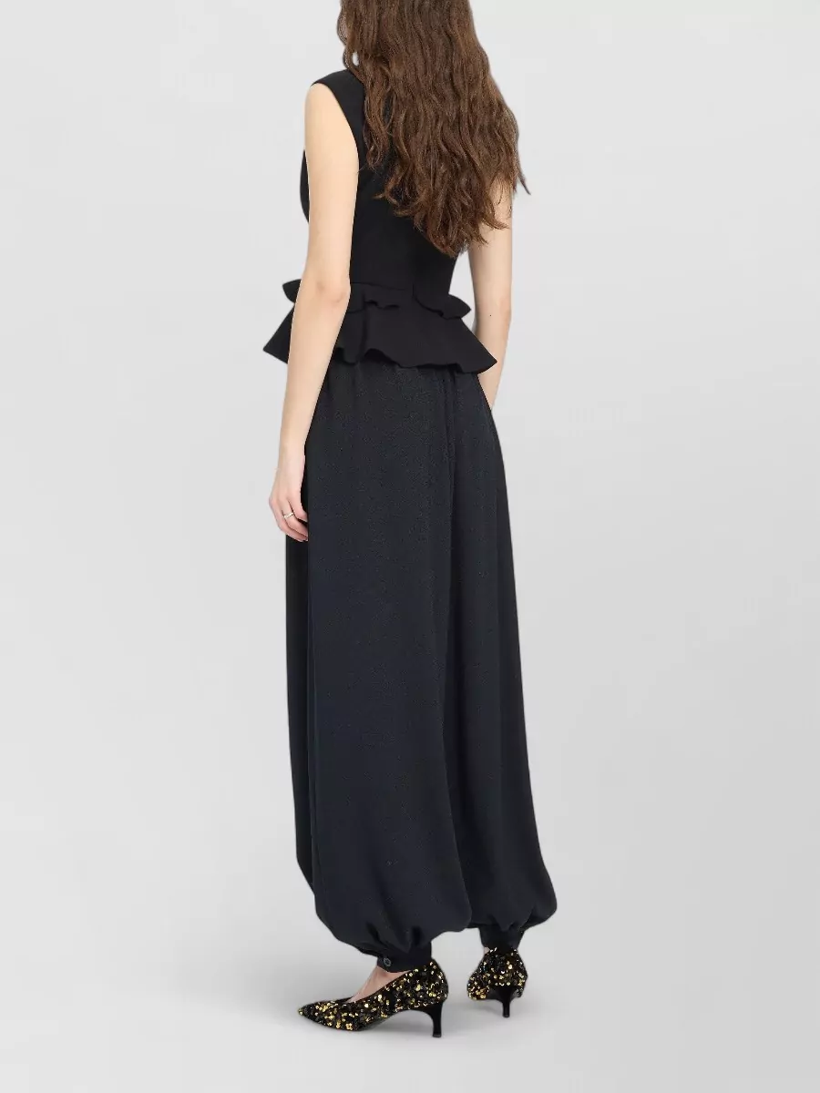 Rotate V-Neck Sleeveless Peplum Top
