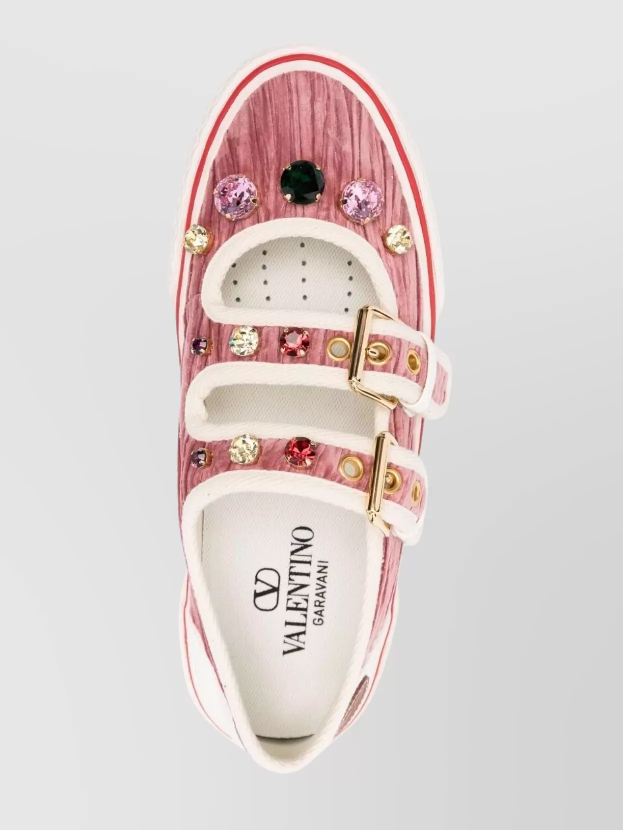 Valentino Garavani Embellished Round Toe Sneakers