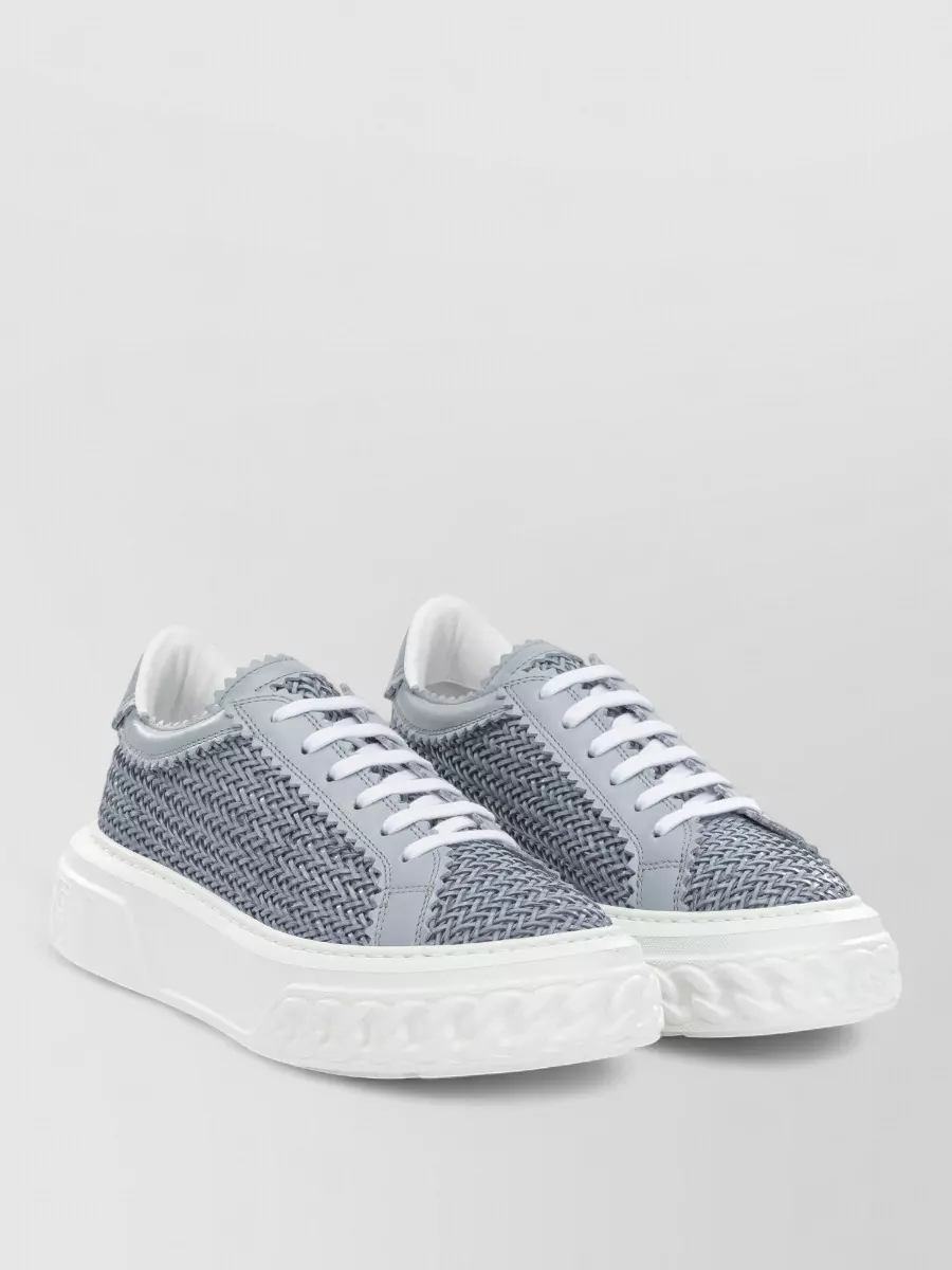 Casadei Leather Low-Top Sneakers