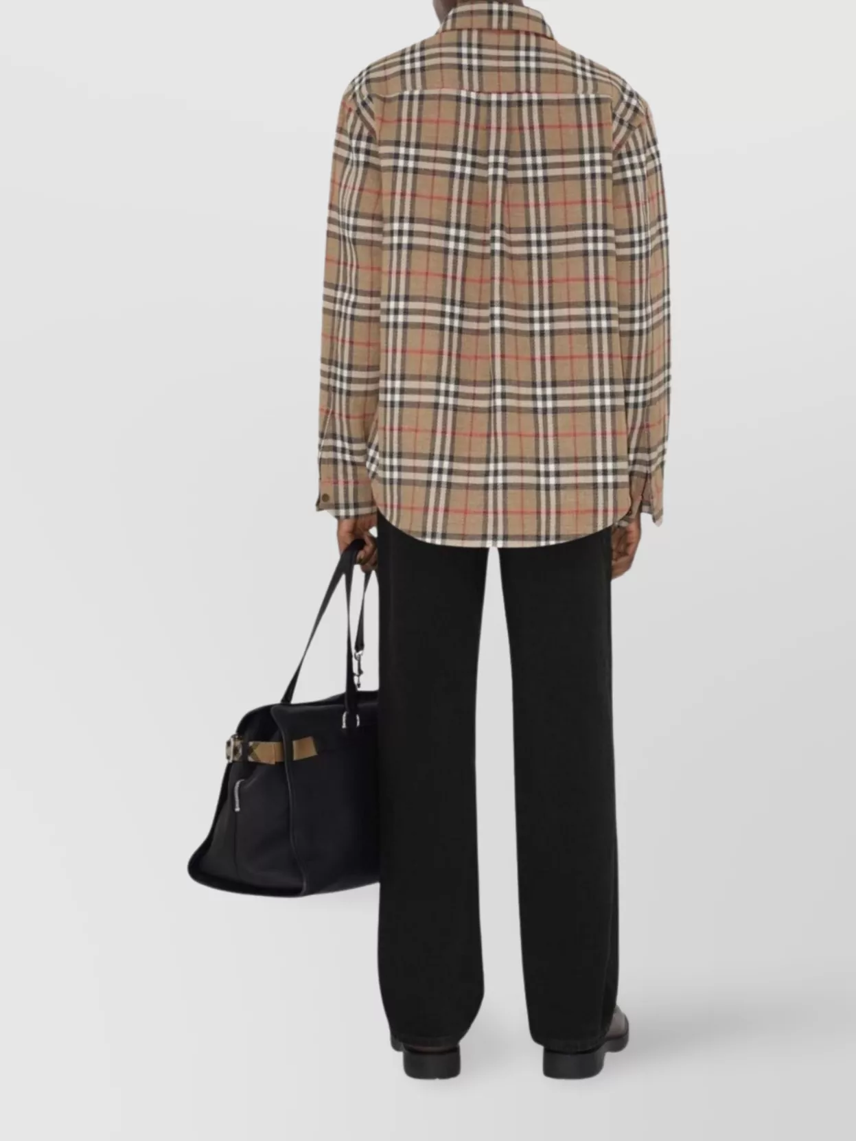 Shop Burberry Checked Shirt With Flap Pockets And Buttoned Cuffs