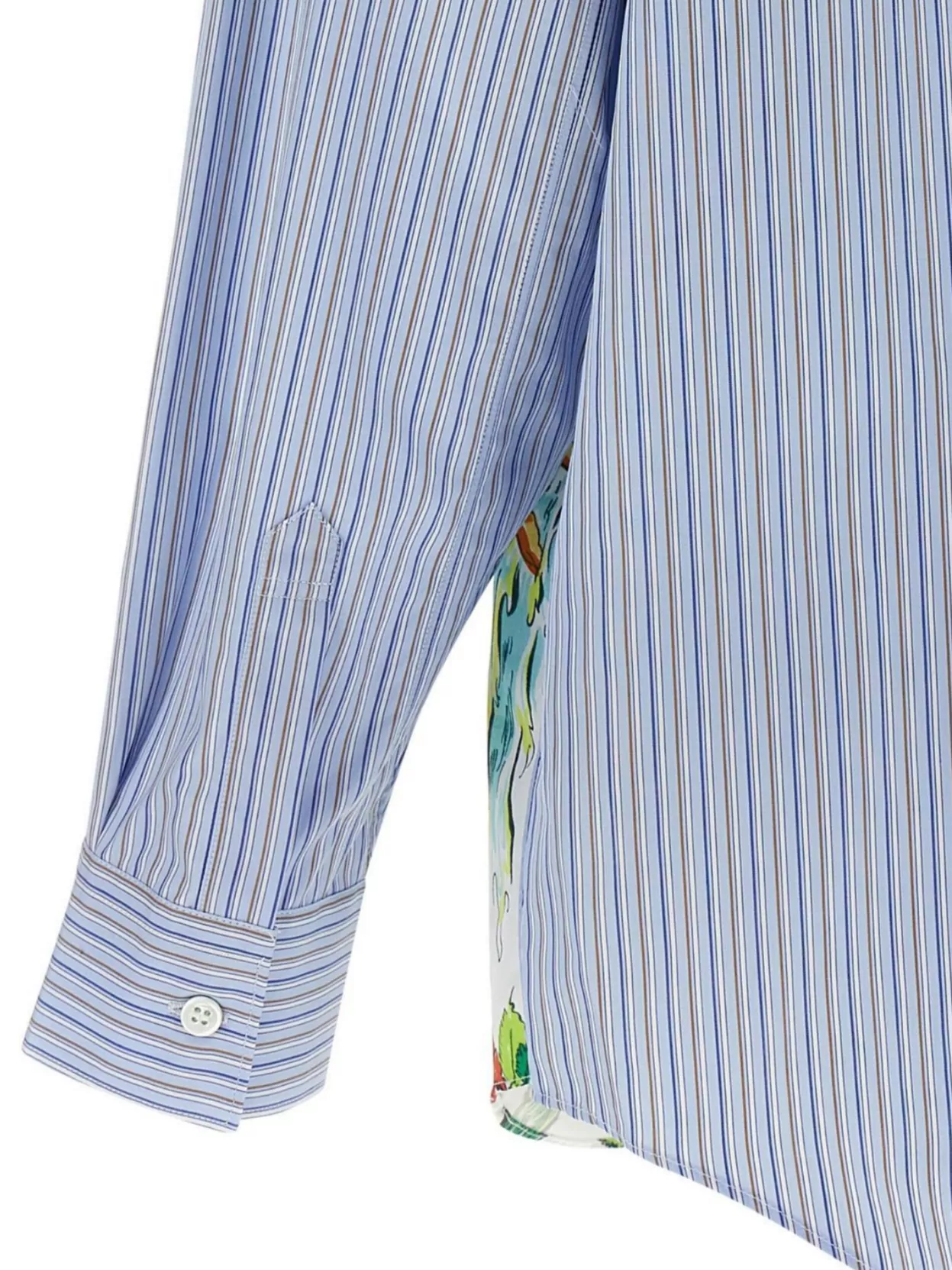 Comme Des Garçons Shirt With Graphic Print And Striped Design