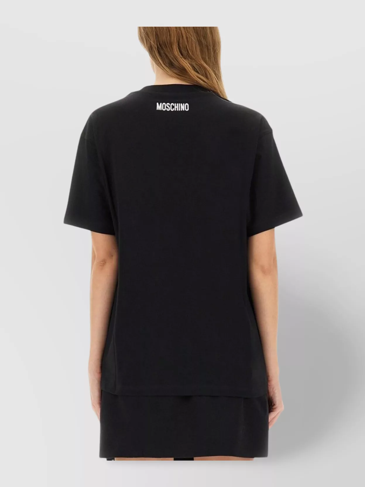 Moschino Smiley Face Print Short Sleeve Crew Neck Top