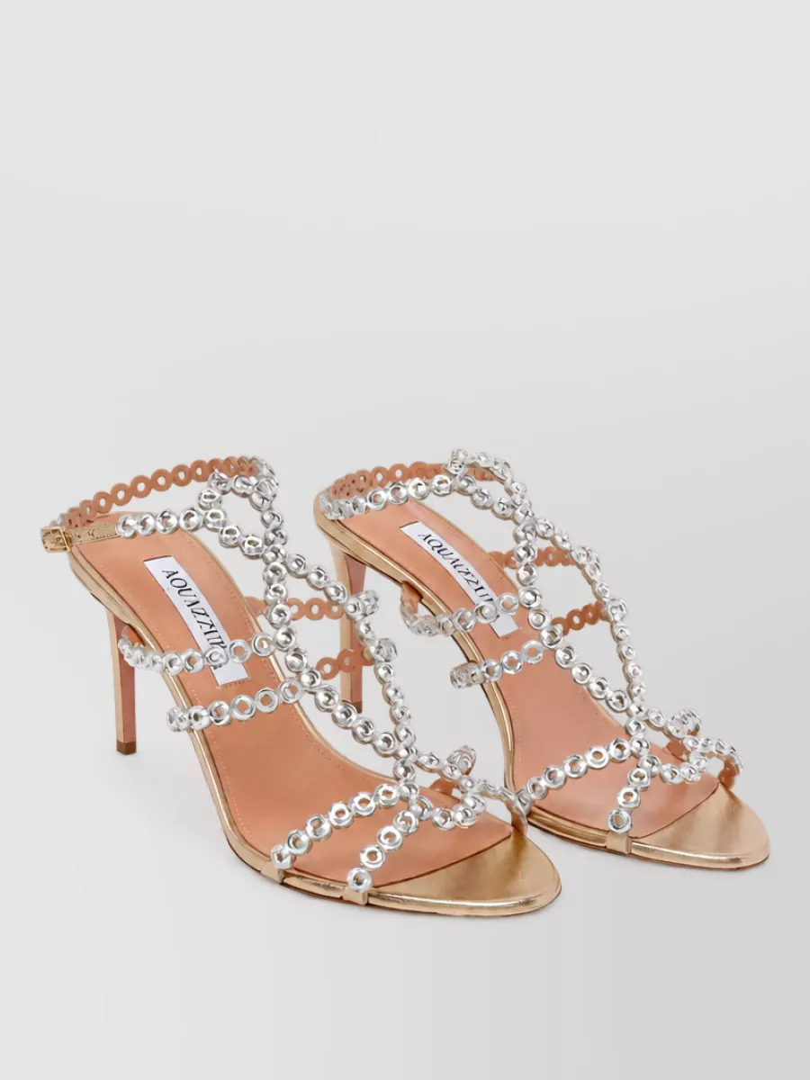 Aquazzura metal mooncrush sandals