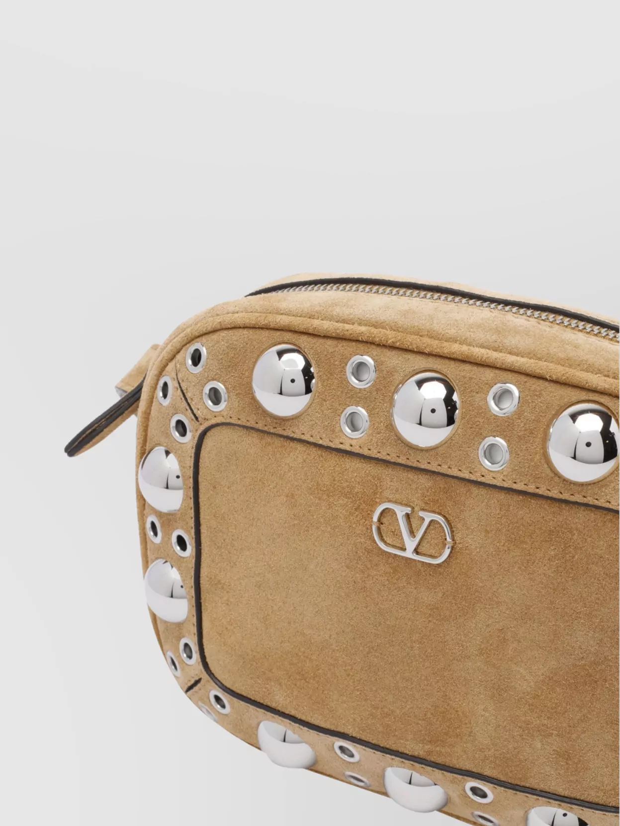 Valentino Garavani Studded Suede Shoulder Bag