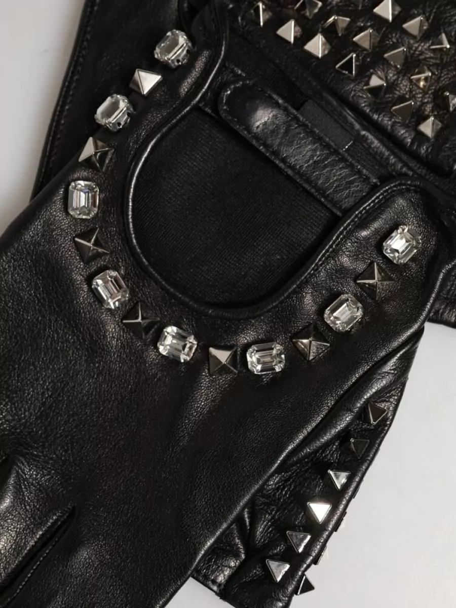 Dolce&Gabbana Embellished Leather Gloves