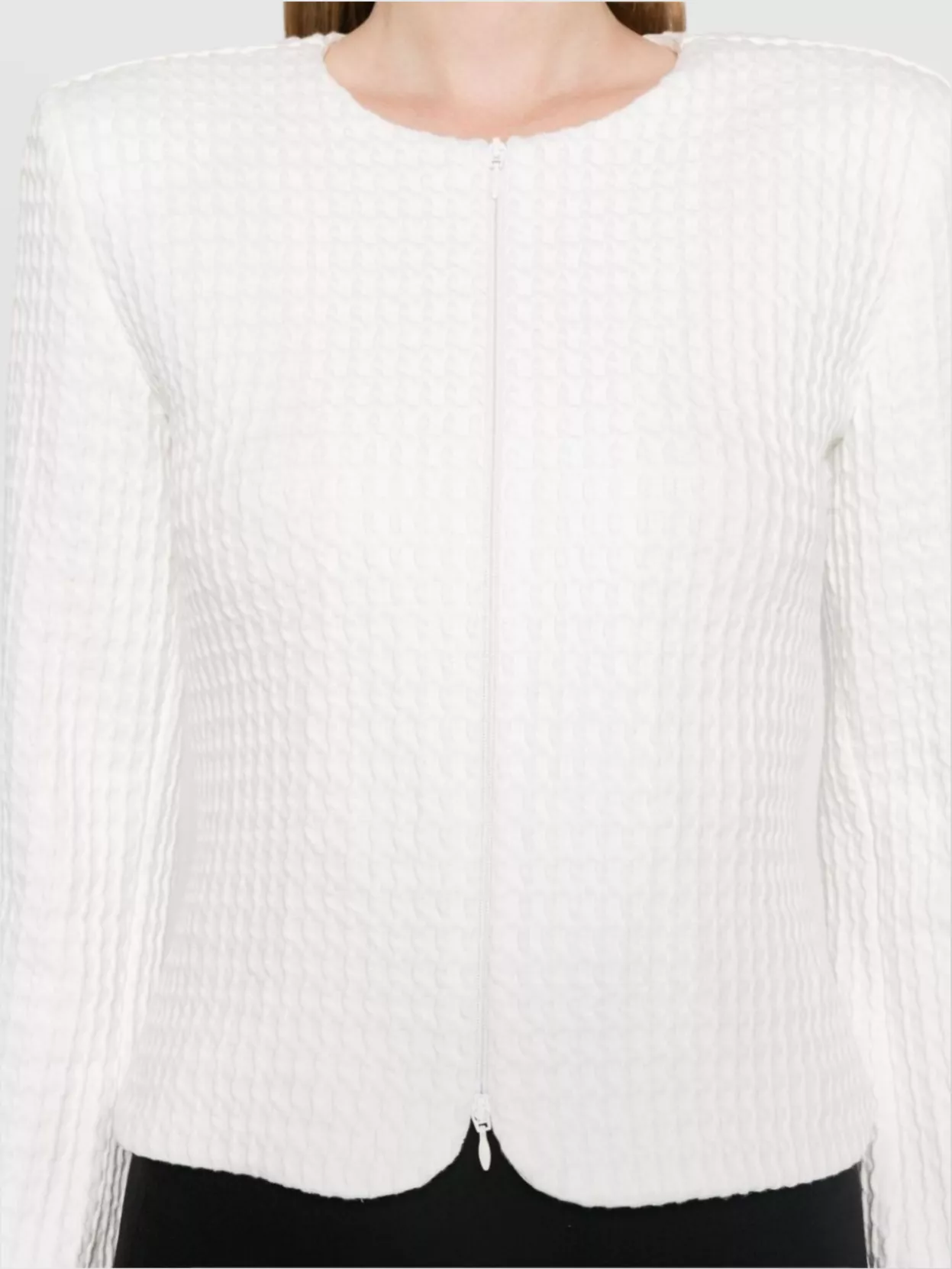 Emporio Armani Quilted Cotton Jacket With Fitted Silhouette